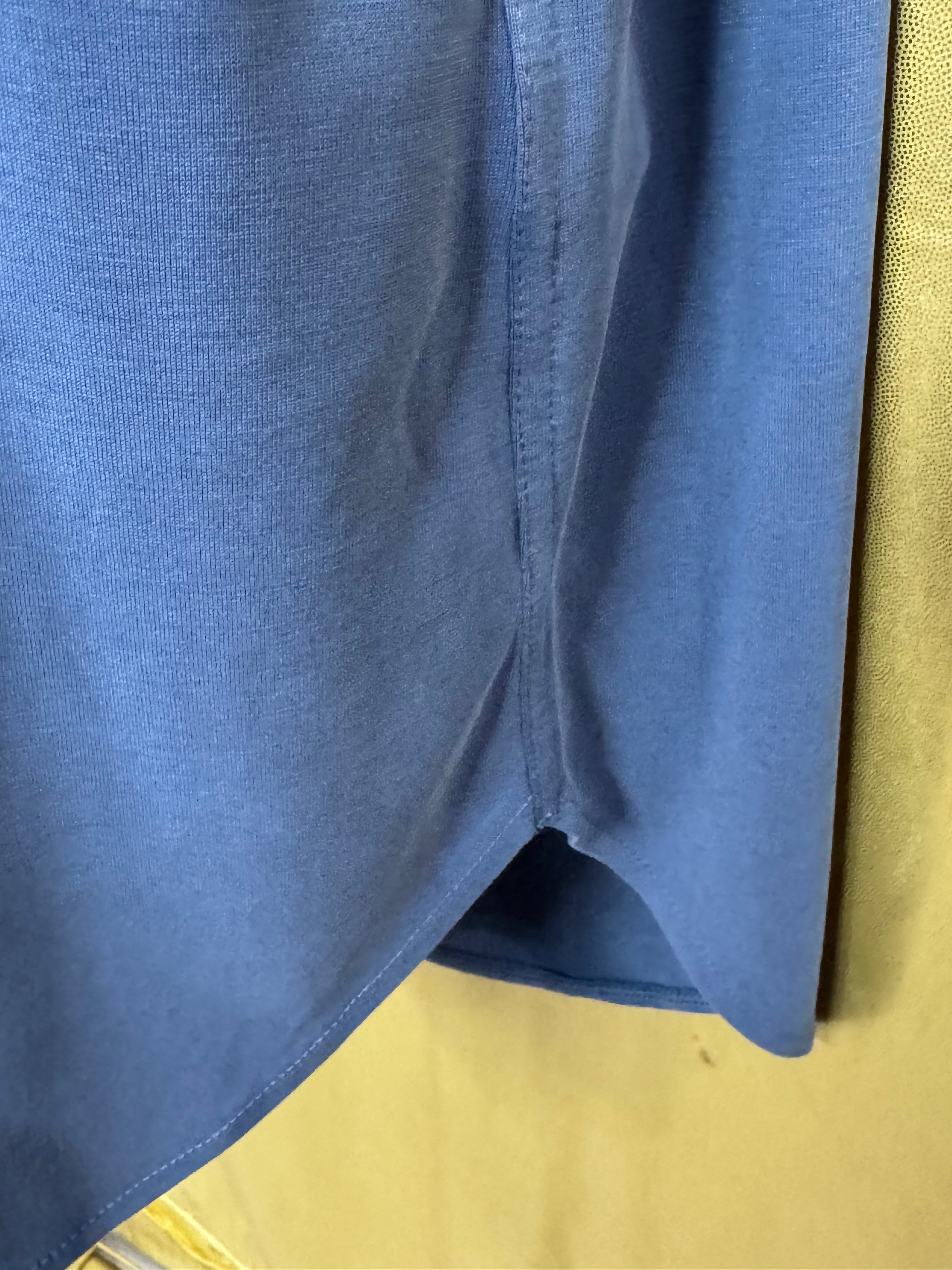 Banana Republic Slate Blue Scoop Neck Modal Blend Short Sleeve Blouse - Size M