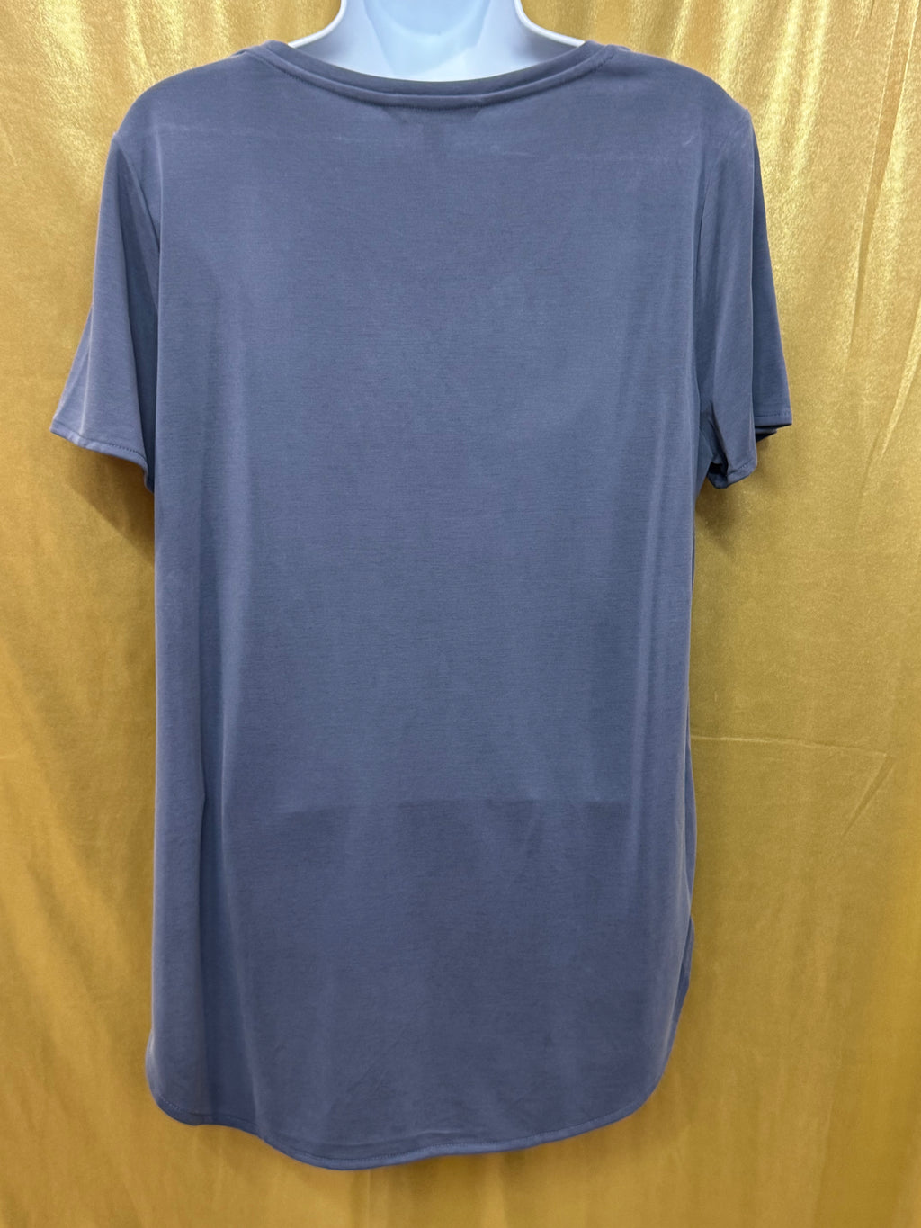 Banana Republic Slate Blue Scoop Neck Modal Blend Short Sleeve Blouse - Size M