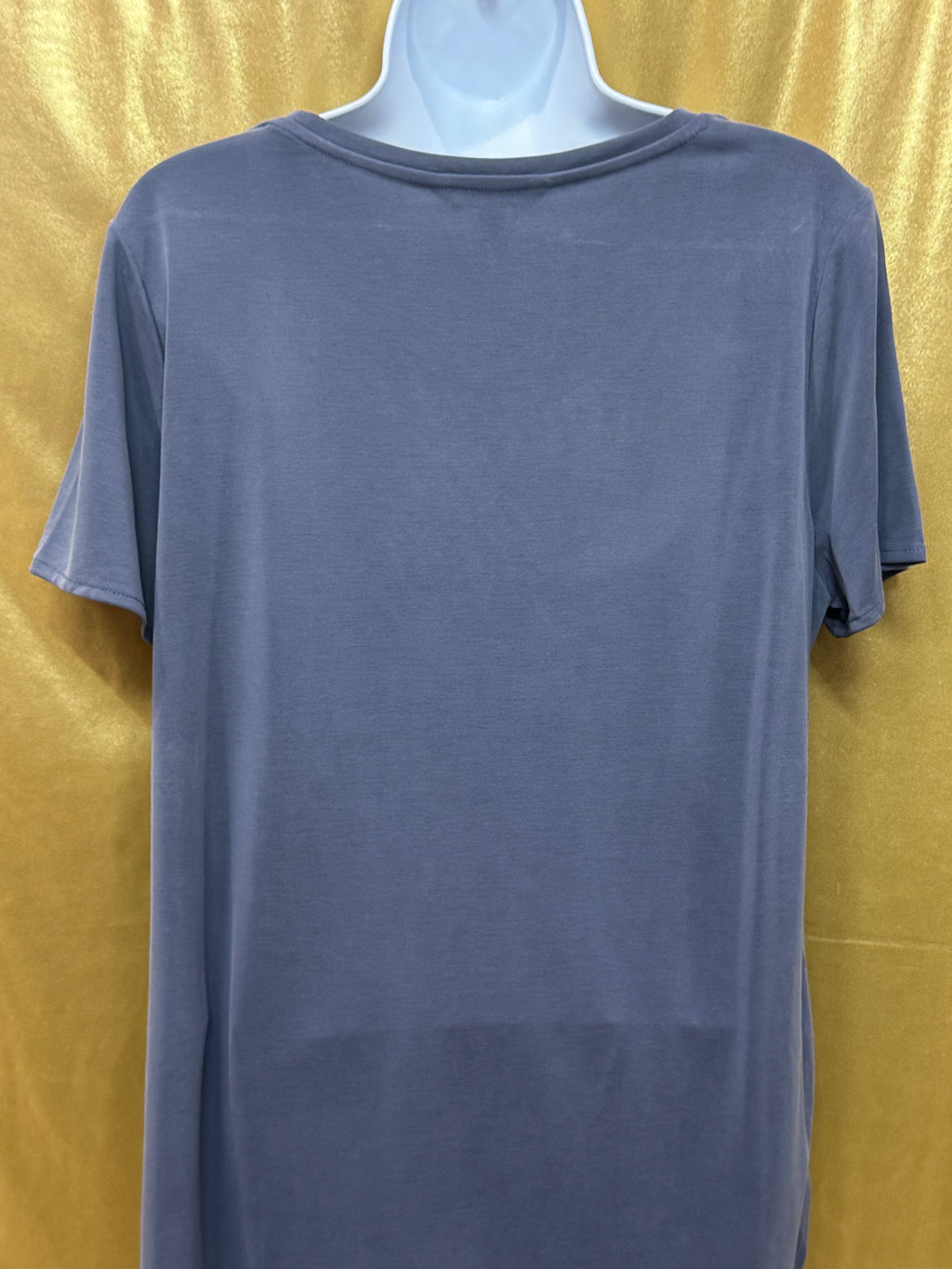 Banana Republic Slate Blue Scoop Neck Modal Blend Short Sleeve Blouse - Size M