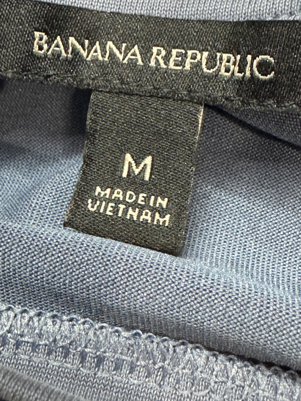 Banana Republic Slate Blue Scoop Neck Modal Blend Short Sleeve Blouse - Size M