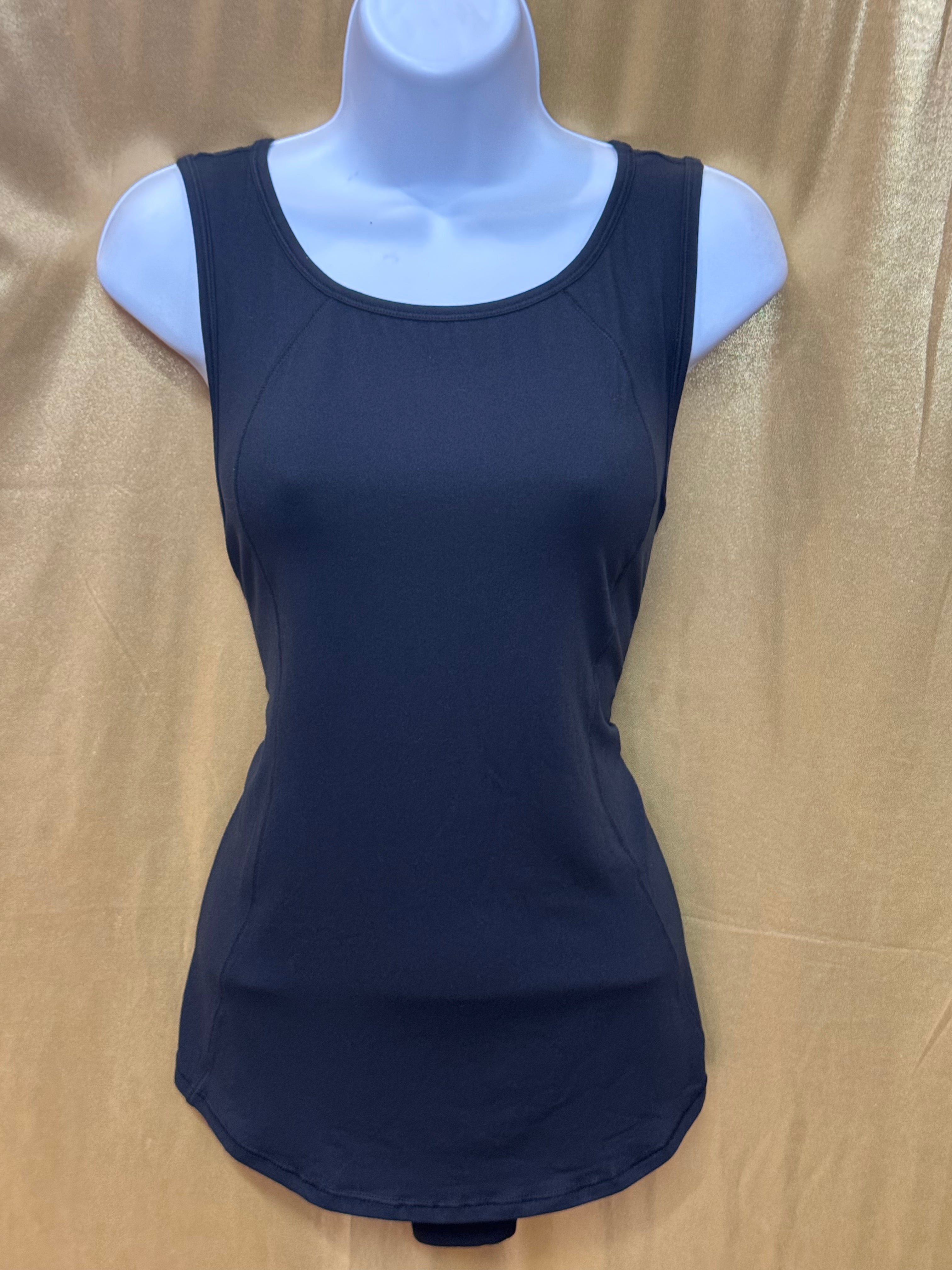 Yoga Licious Black Athletic Scoop Neck Tank Top Size Medium