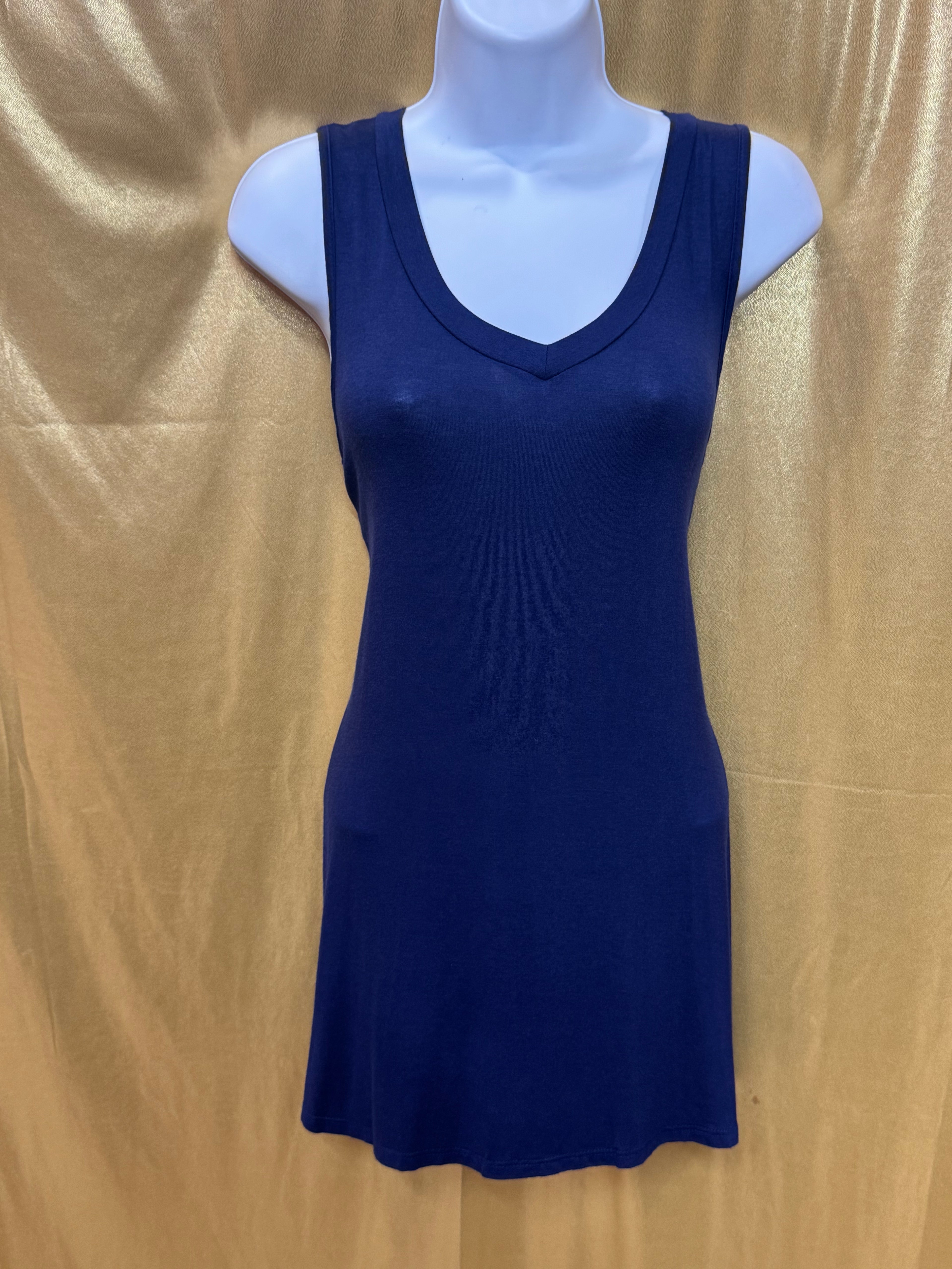 ANDREE by Unit Navy Blue V-Neck Tunic Top - Size M ✨
