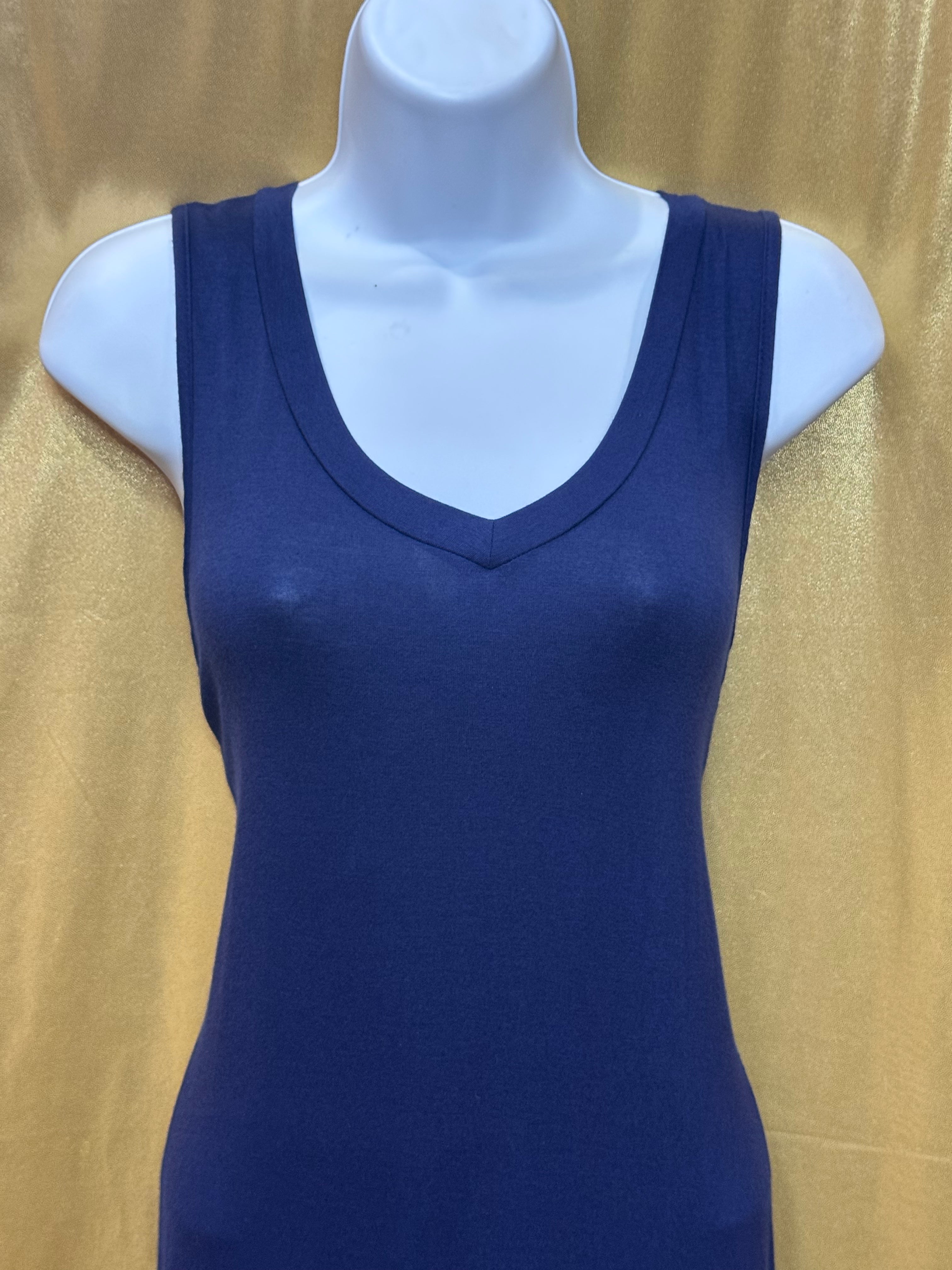 ANDREE by Unit Navy Blue V-Neck Tunic Top - Size M ✨