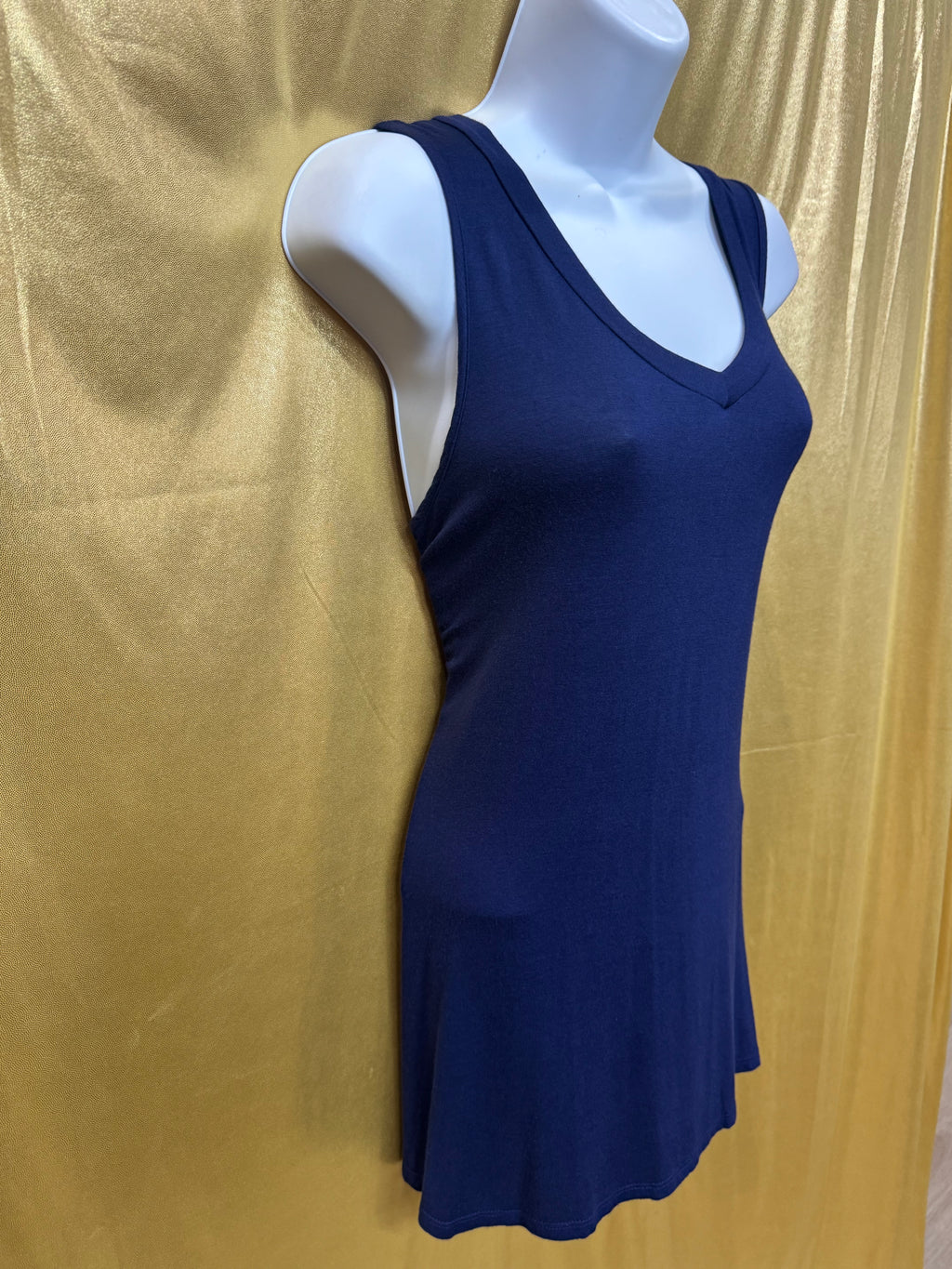 ANDREE by Unit Navy Blue V-Neck Tunic Top - Size M ✨