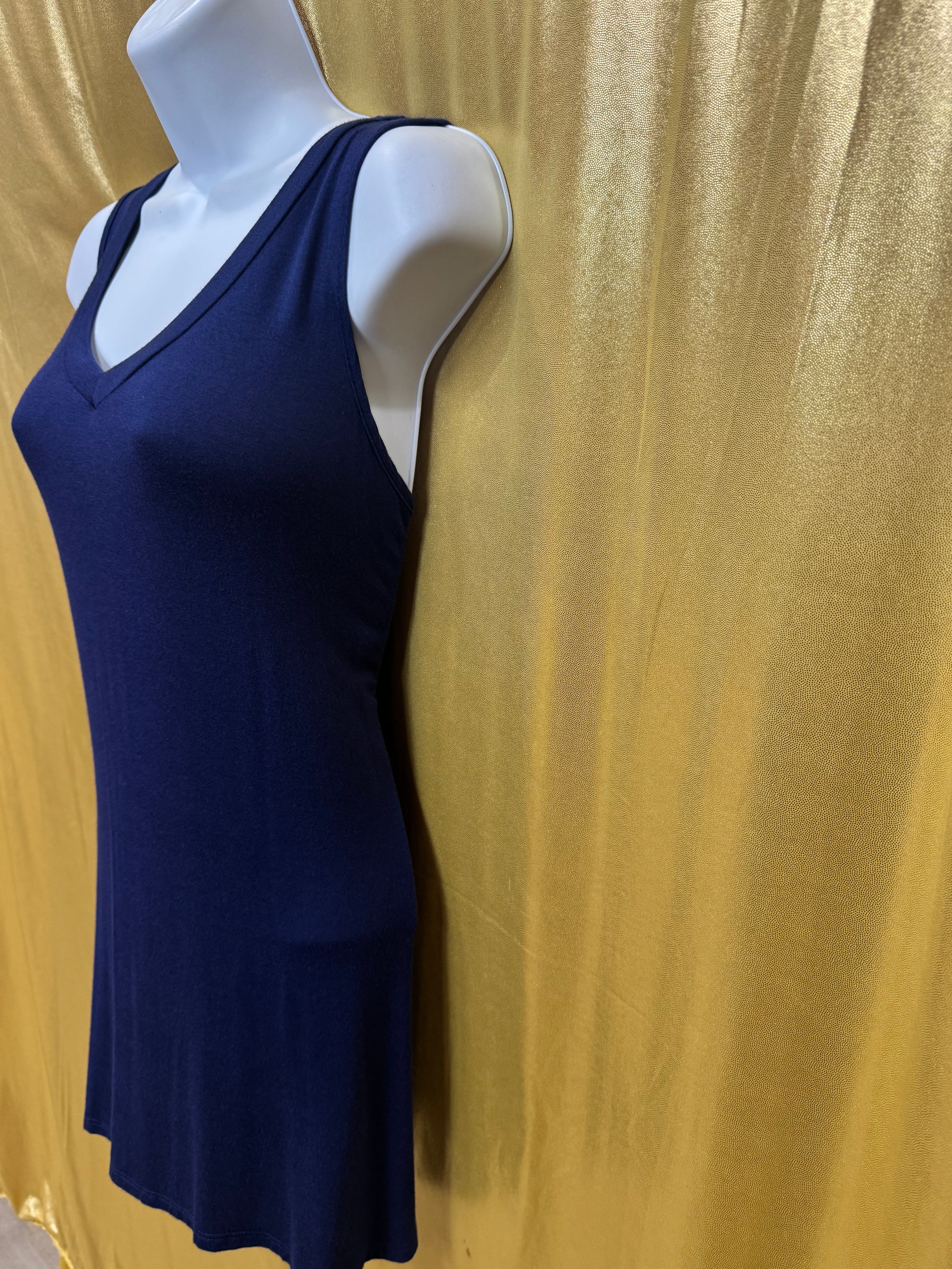 ANDREE by Unit Navy Blue V-Neck Tunic Top - Size M ✨