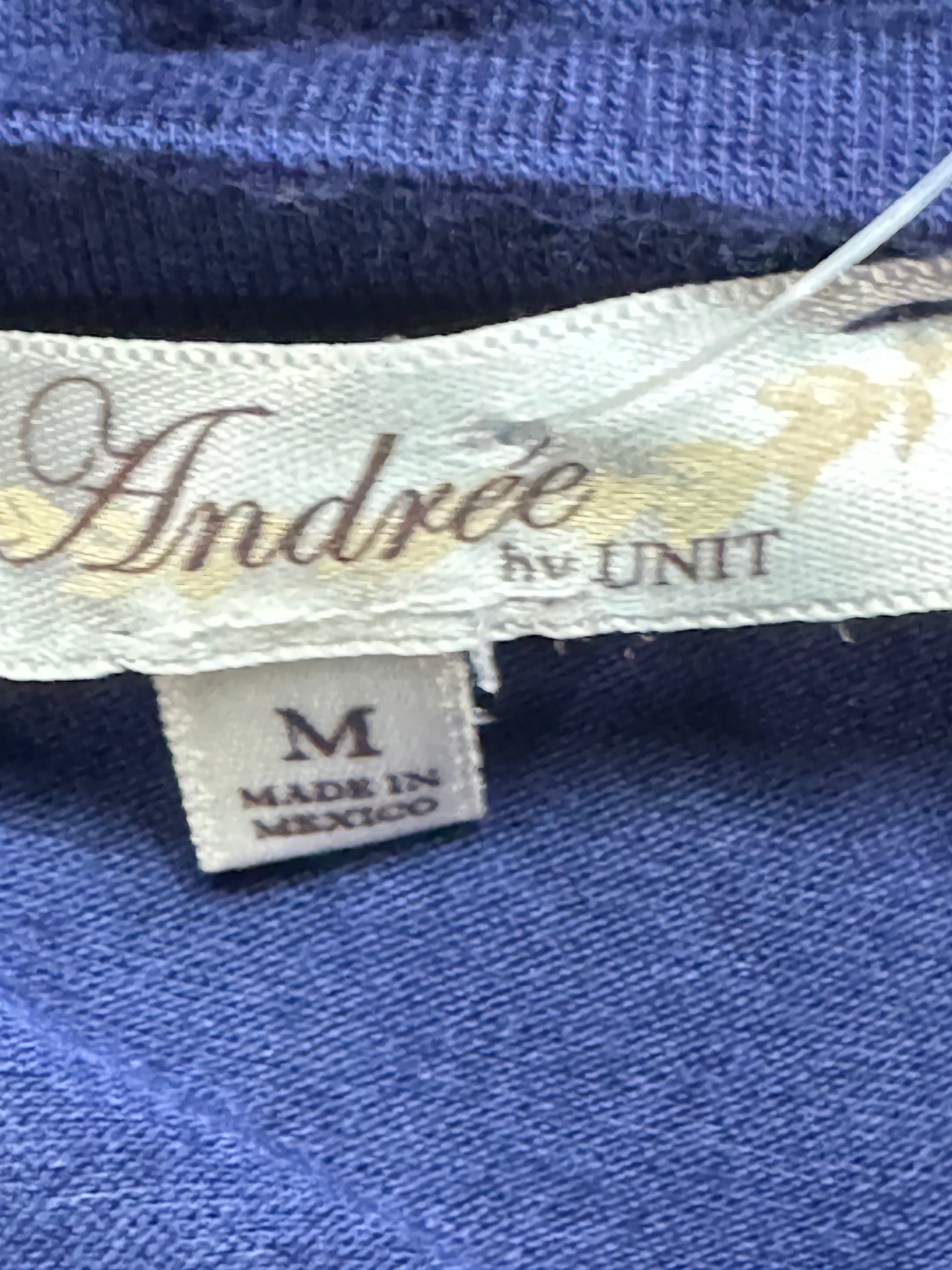 ANDREE by Unit Navy Blue V-Neck Tunic Top - Size M ✨