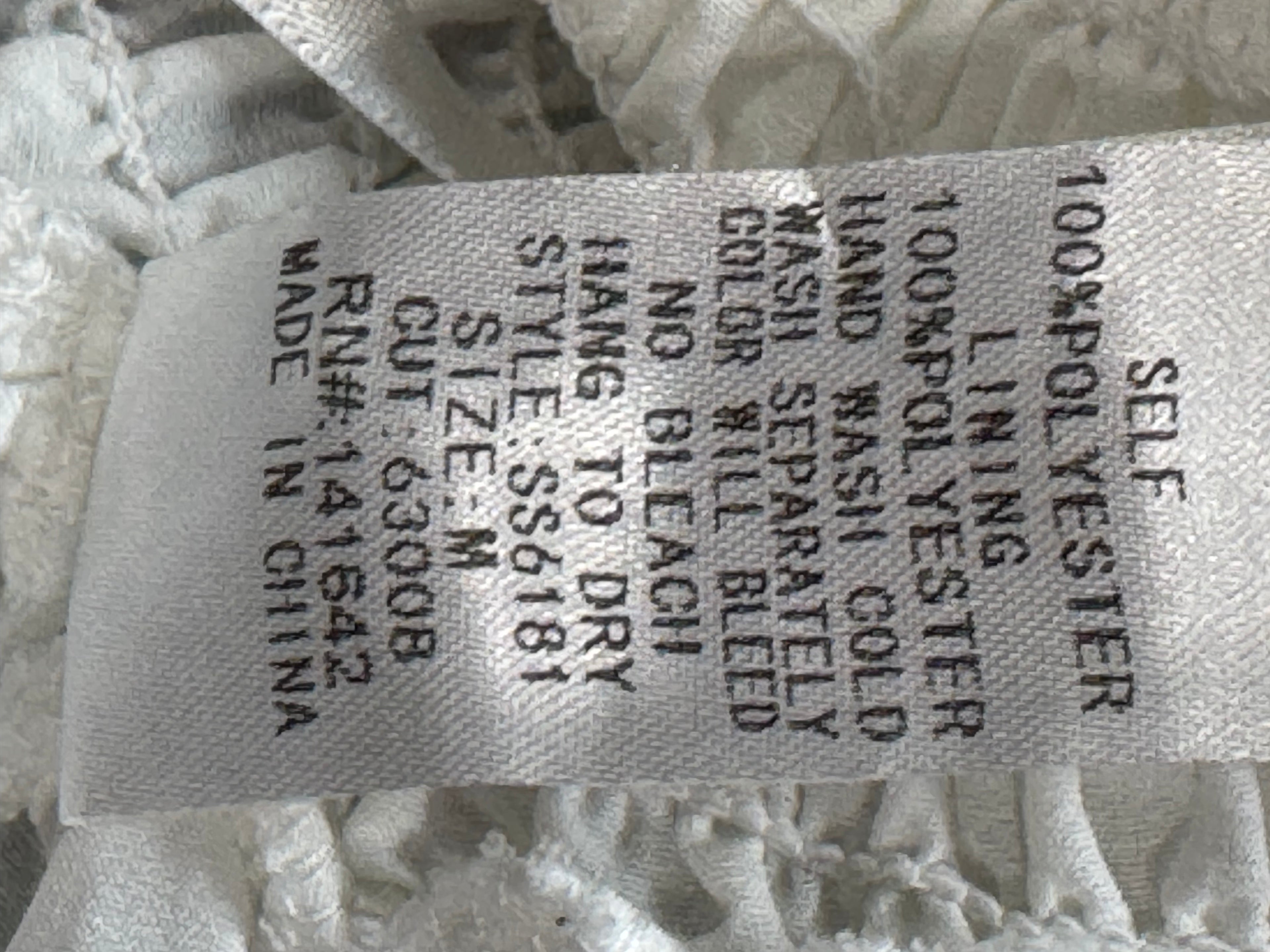 She & Sky White Smocked Peplum Cami Top Medium