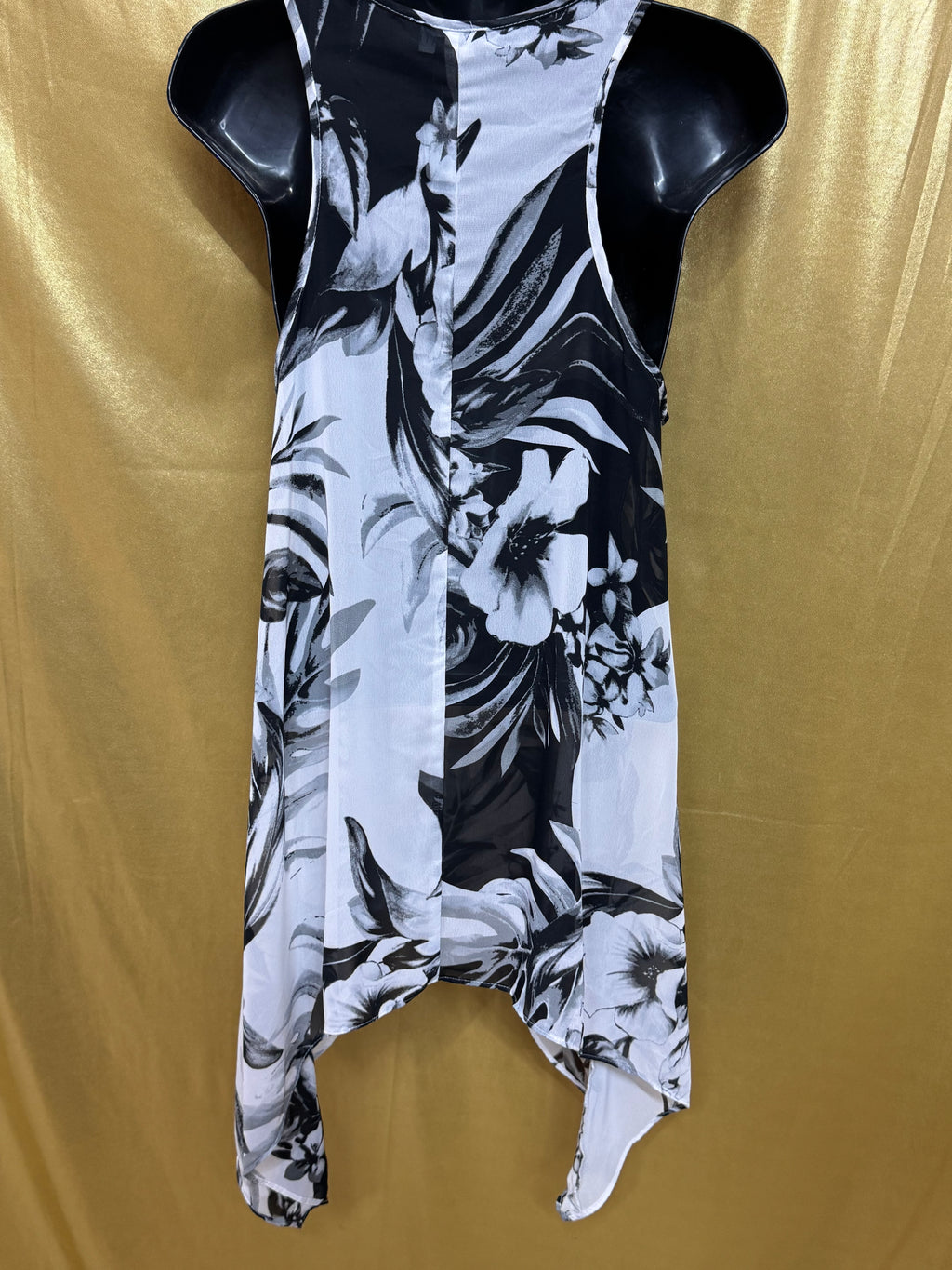 Kalijati Floral Tropical Sharkbite Tunic Tank Top Medium Made in Indonesia