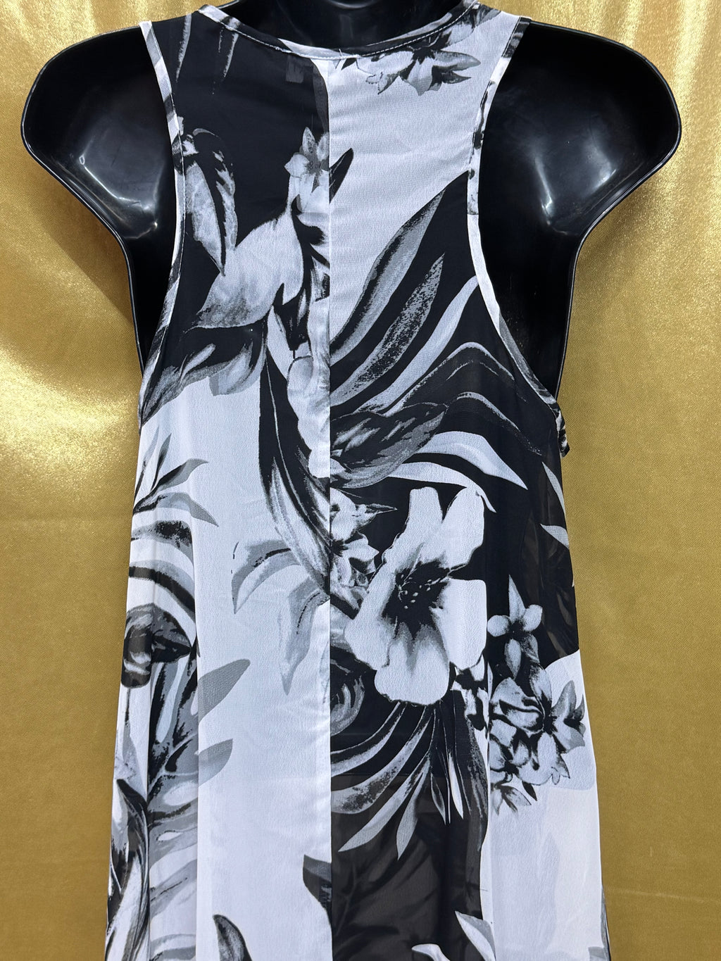 Kalijati Floral Tropical Sharkbite Tunic Tank Top Medium Made in Indonesia