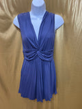 Max Studio Periwinkle Light Purple Twist Front V-Neck Sleeveless Top - Size M