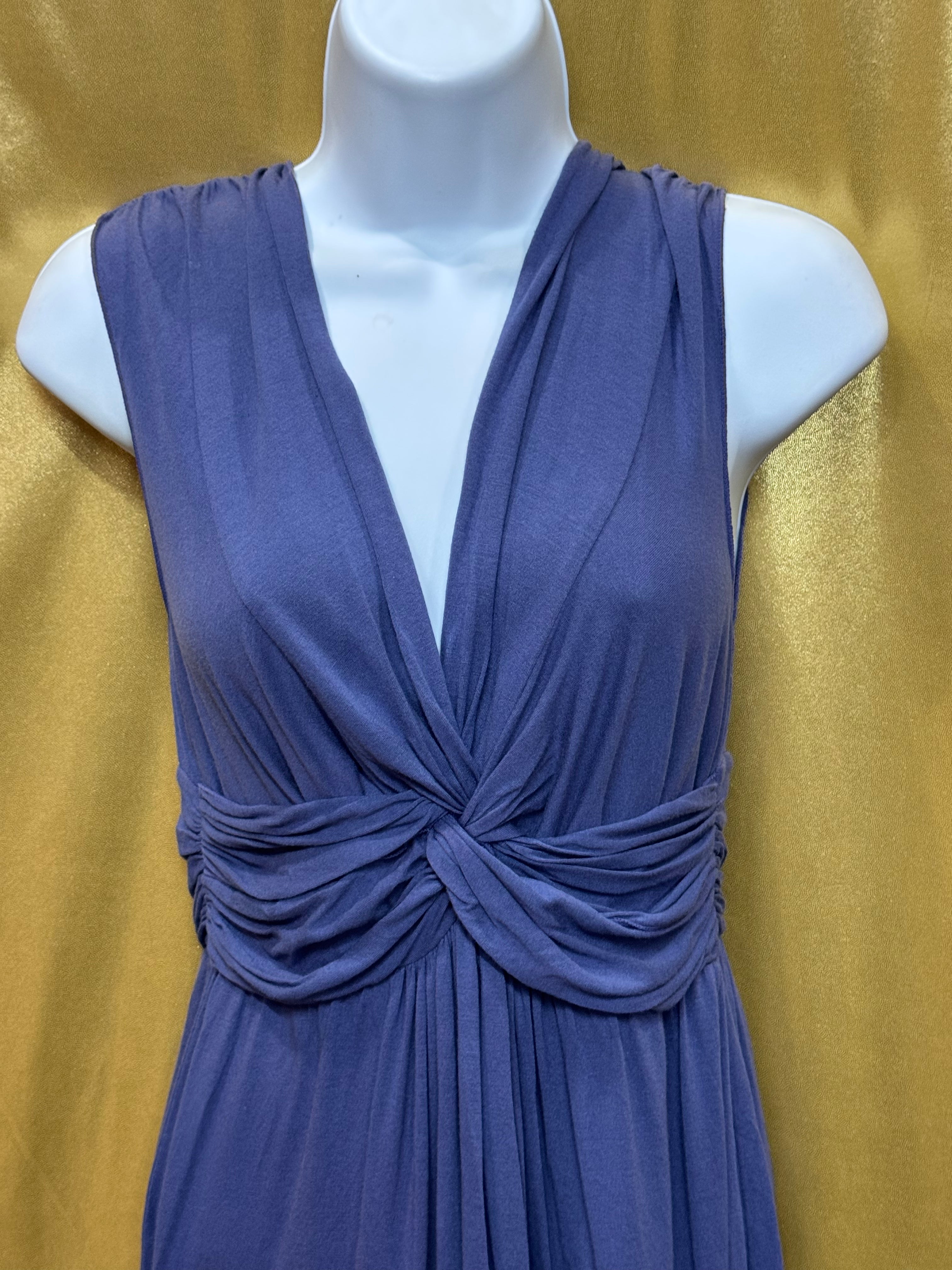 Max Studio Periwinkle Light Purple Twist Front V-Neck Sleeveless Top - Size M