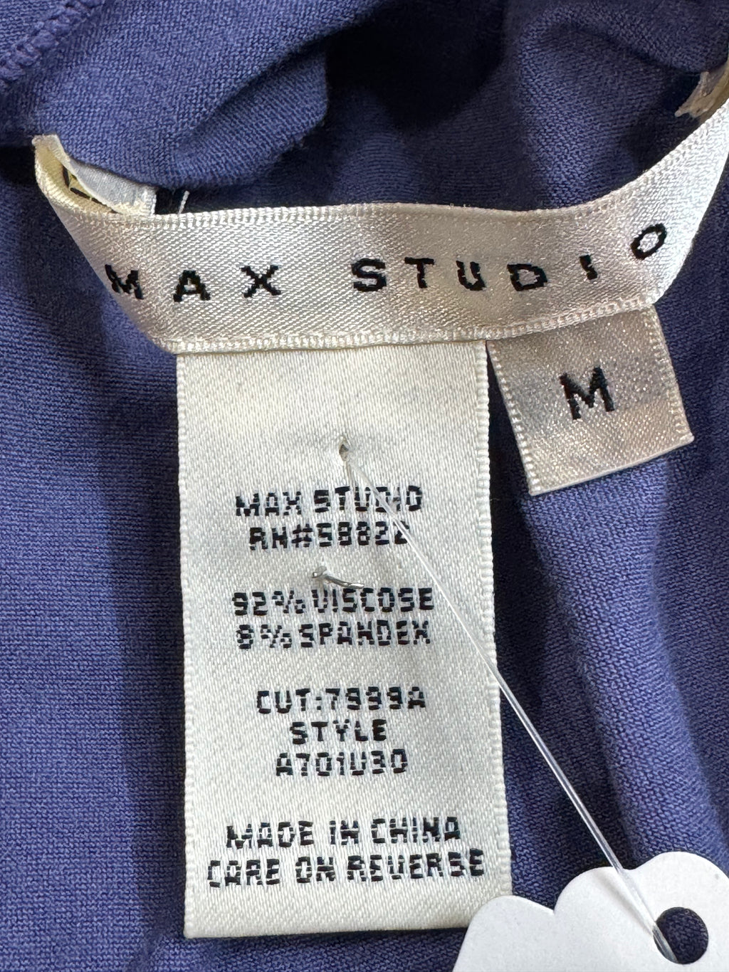 Max Studio Periwinkle Light Purple Twist Front V-Neck Sleeveless Top - Size M