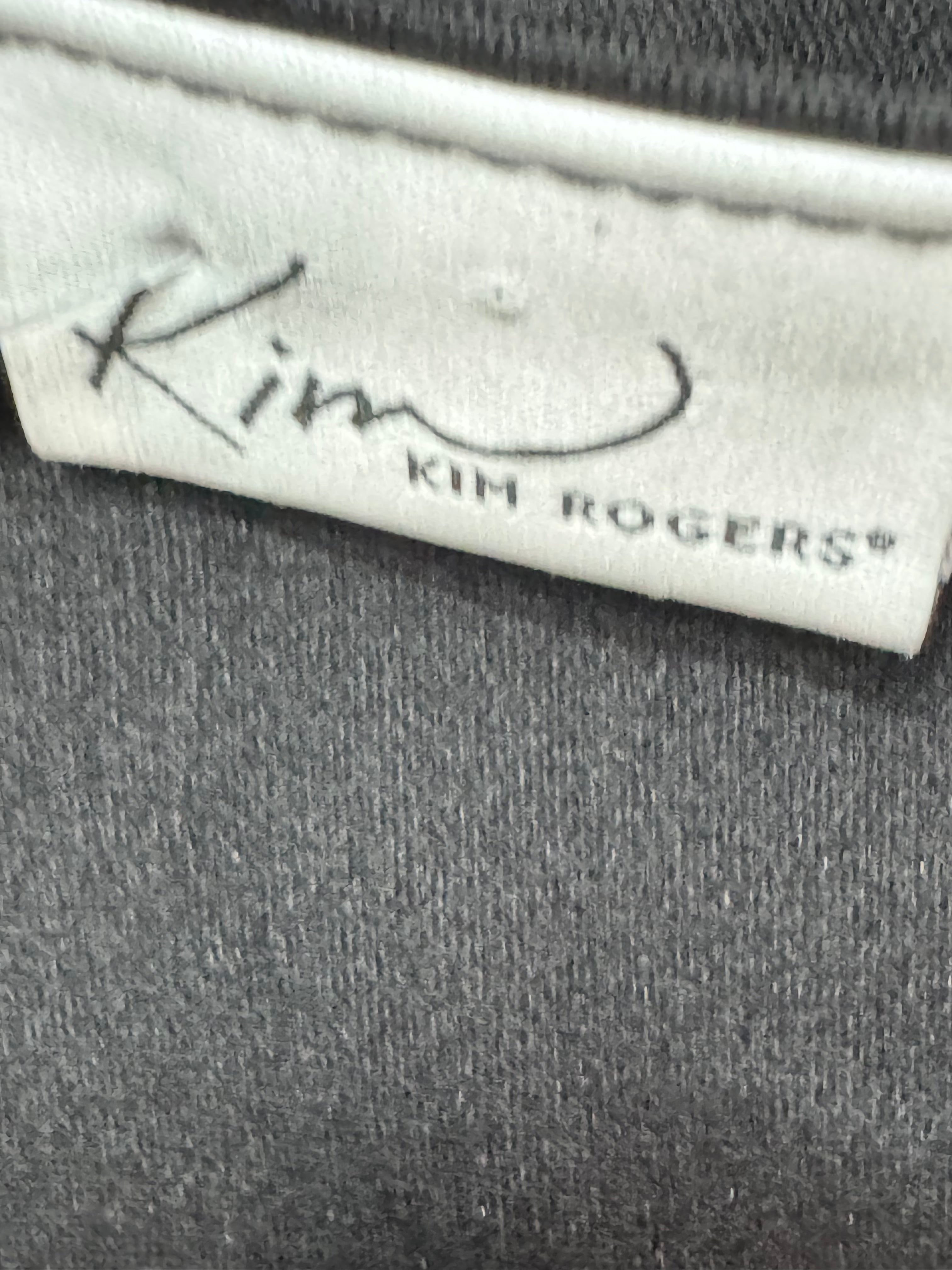 Kim Rogers Black Scoop Neck Sleeveless Blouse Size M Nylon Spandex Made in USA