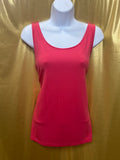 Talbots Pink Scoop Neck Tank Top Size L Lyocell Spandex Blend