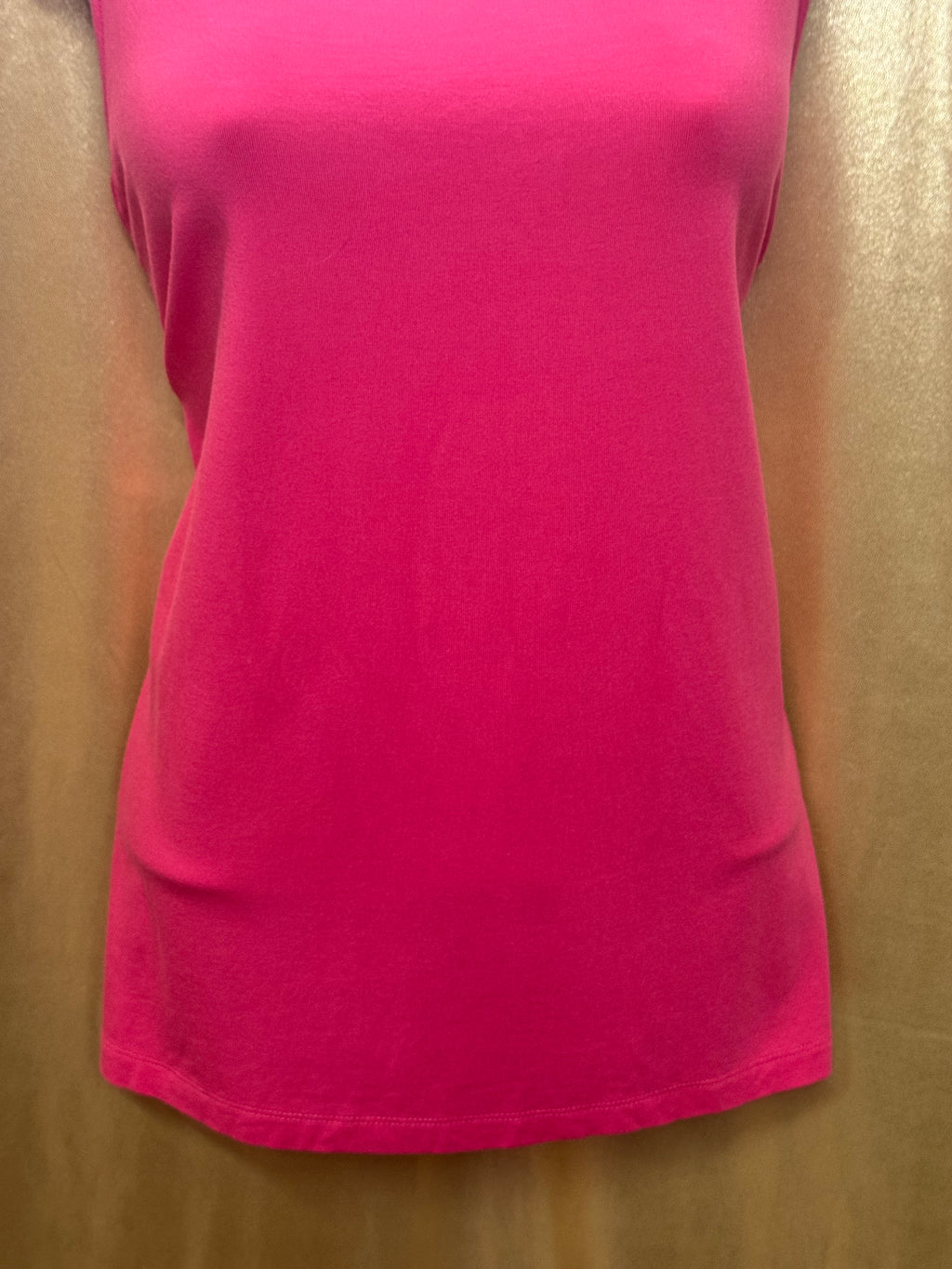 Talbots Pink Scoop Neck Tank Top Size L Lyocell Spandex Blend