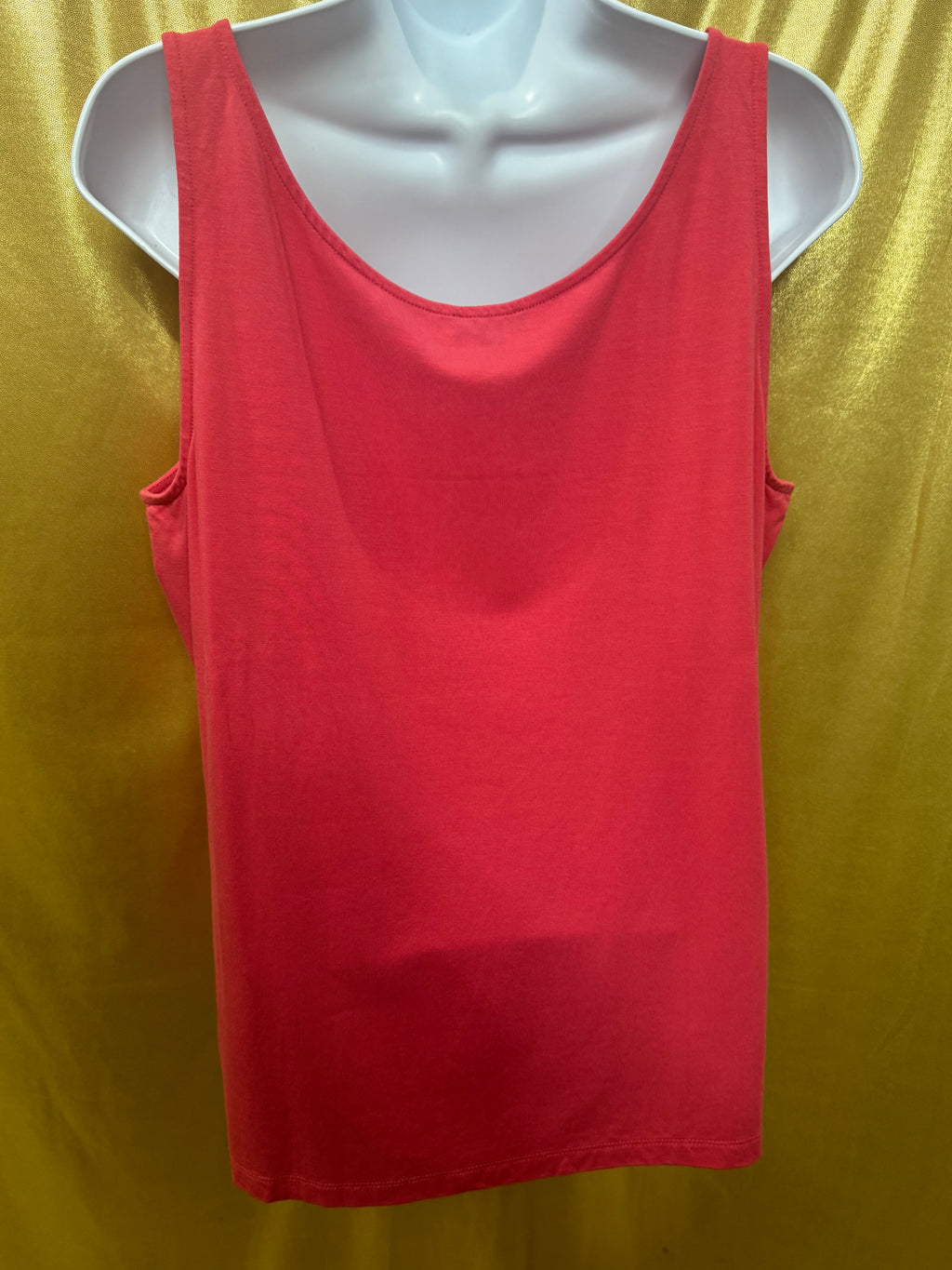 Talbots Pink Scoop Neck Tank Top Size L Lyocell Spandex Blend