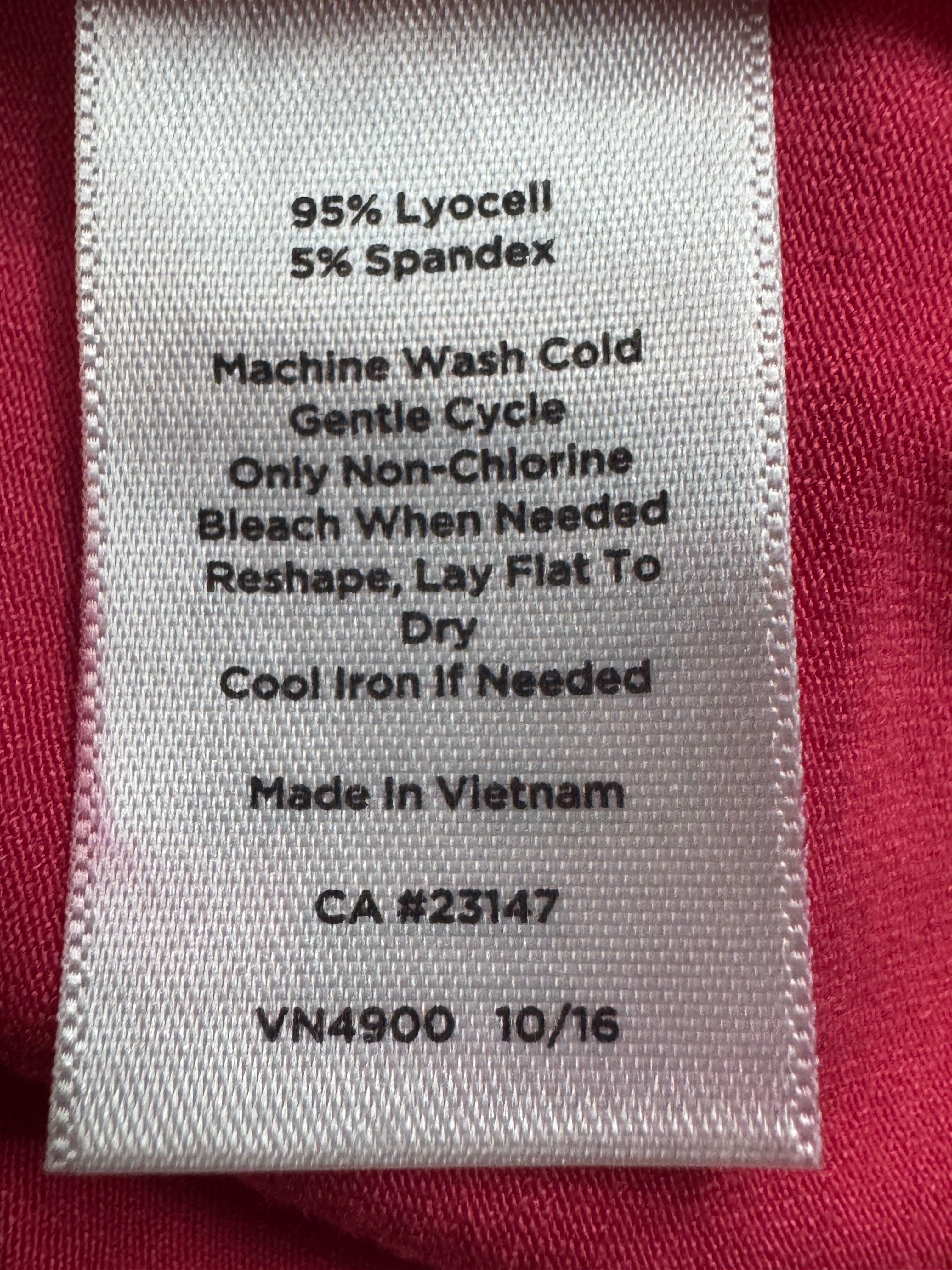 Talbots Pink Scoop Neck Tank Top Size L Lyocell Spandex Blend