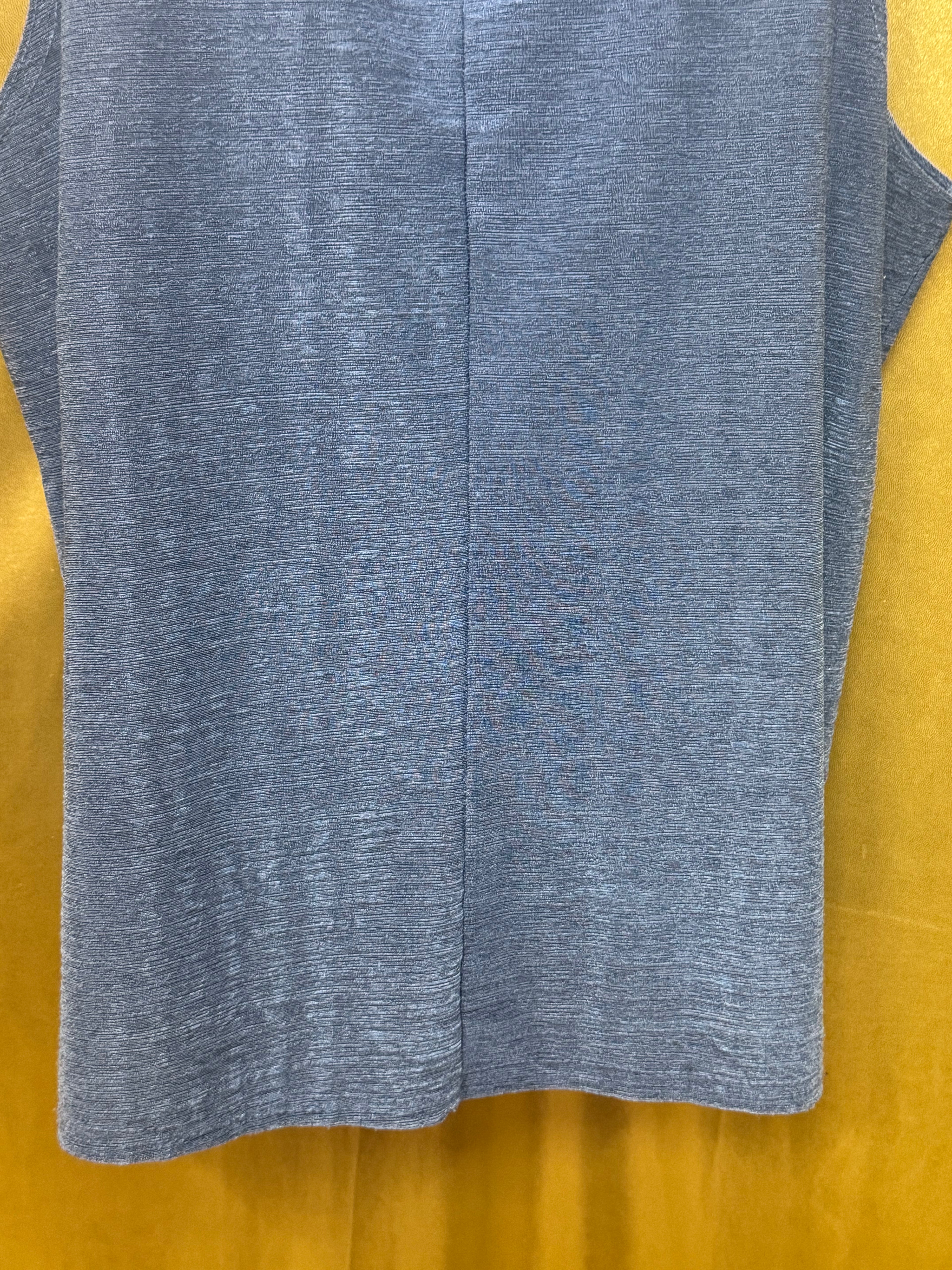 ACW Design Blue Textured Scoop Neck Tank Top - Size Large