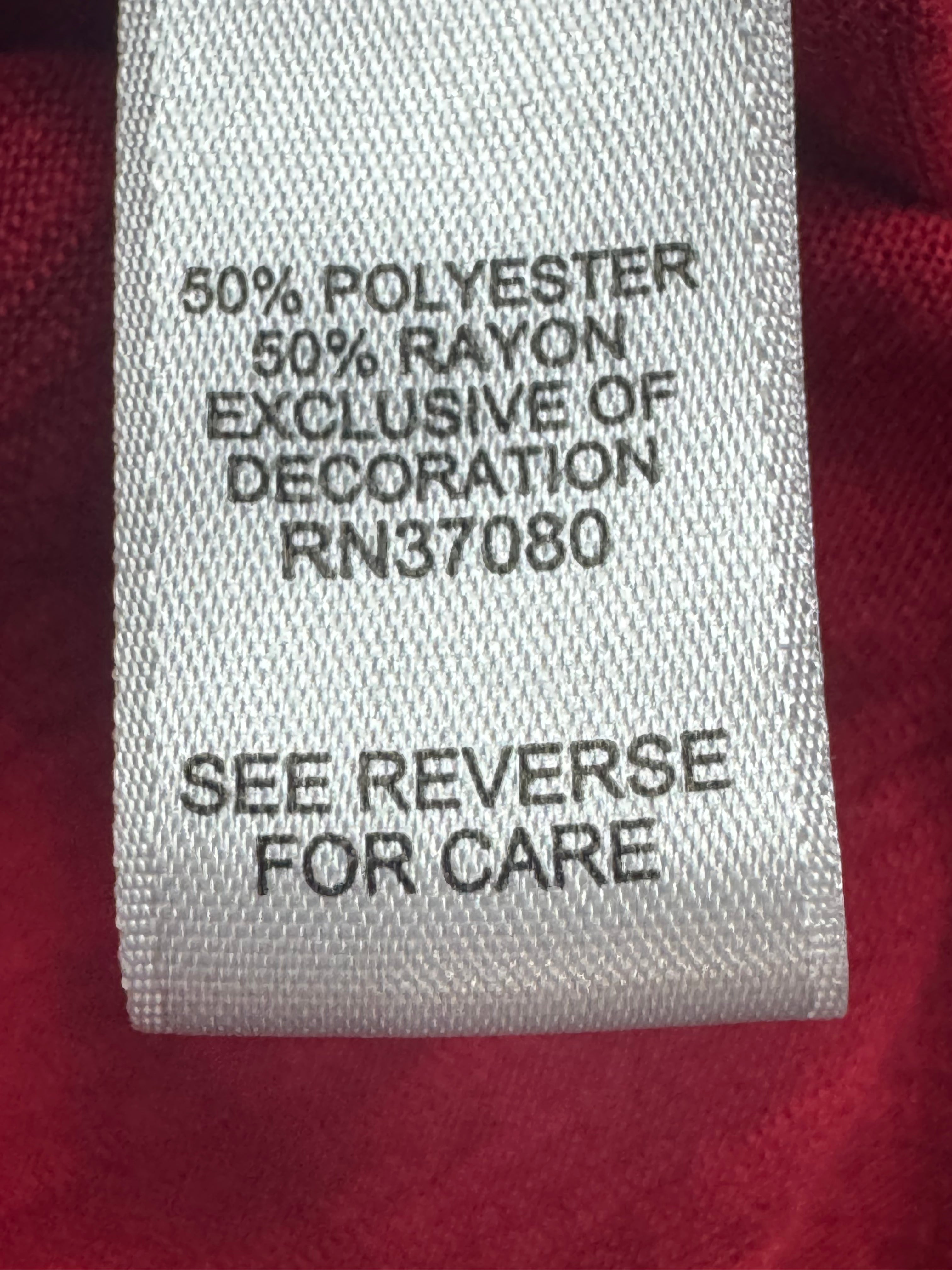 Cato Red Crochet Lace Trim Short Sleeve Tunic Top - Size L