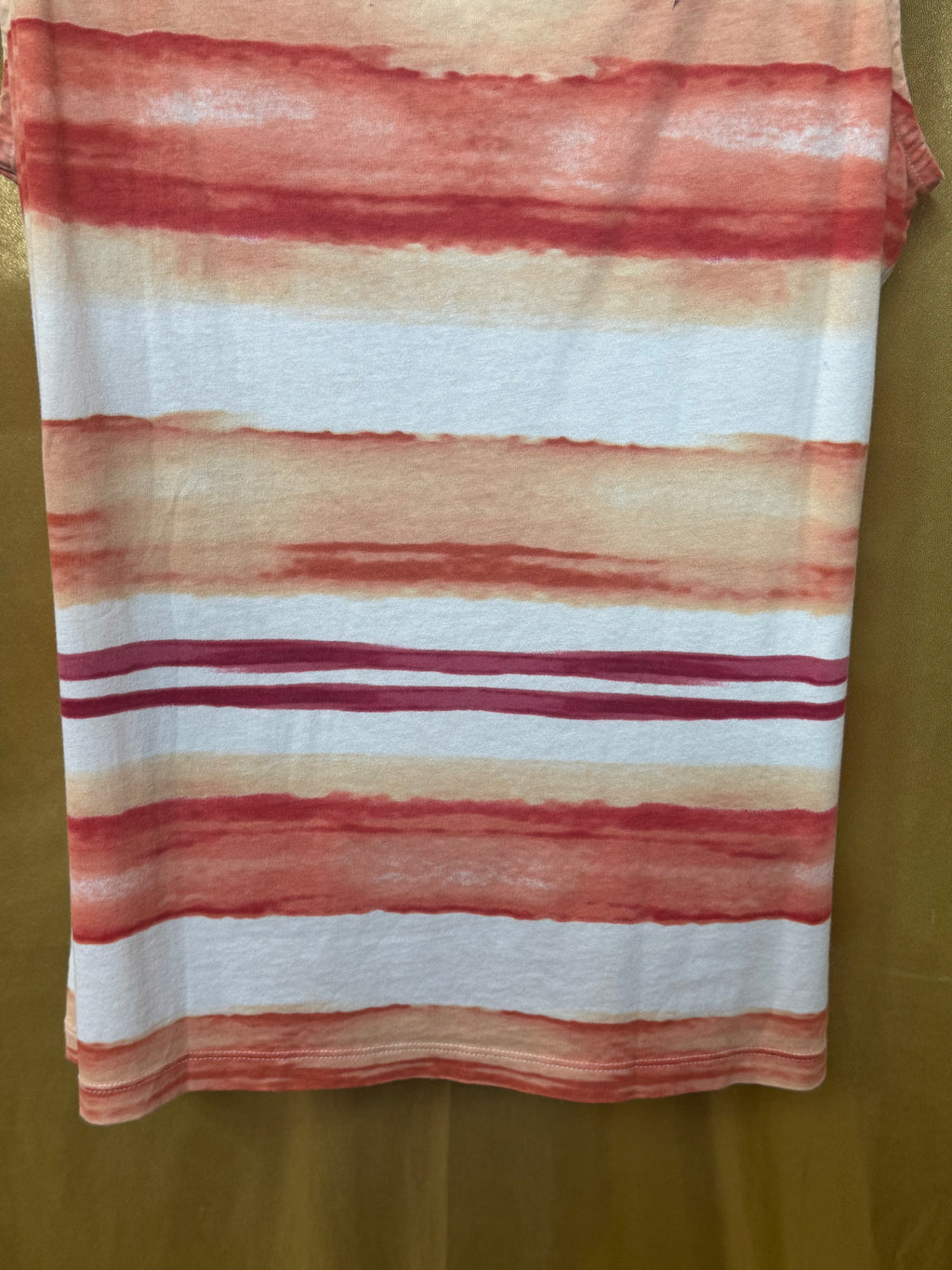 St. John’s Bay Striped Ruffle Scoop Neck Tank Top - Size L