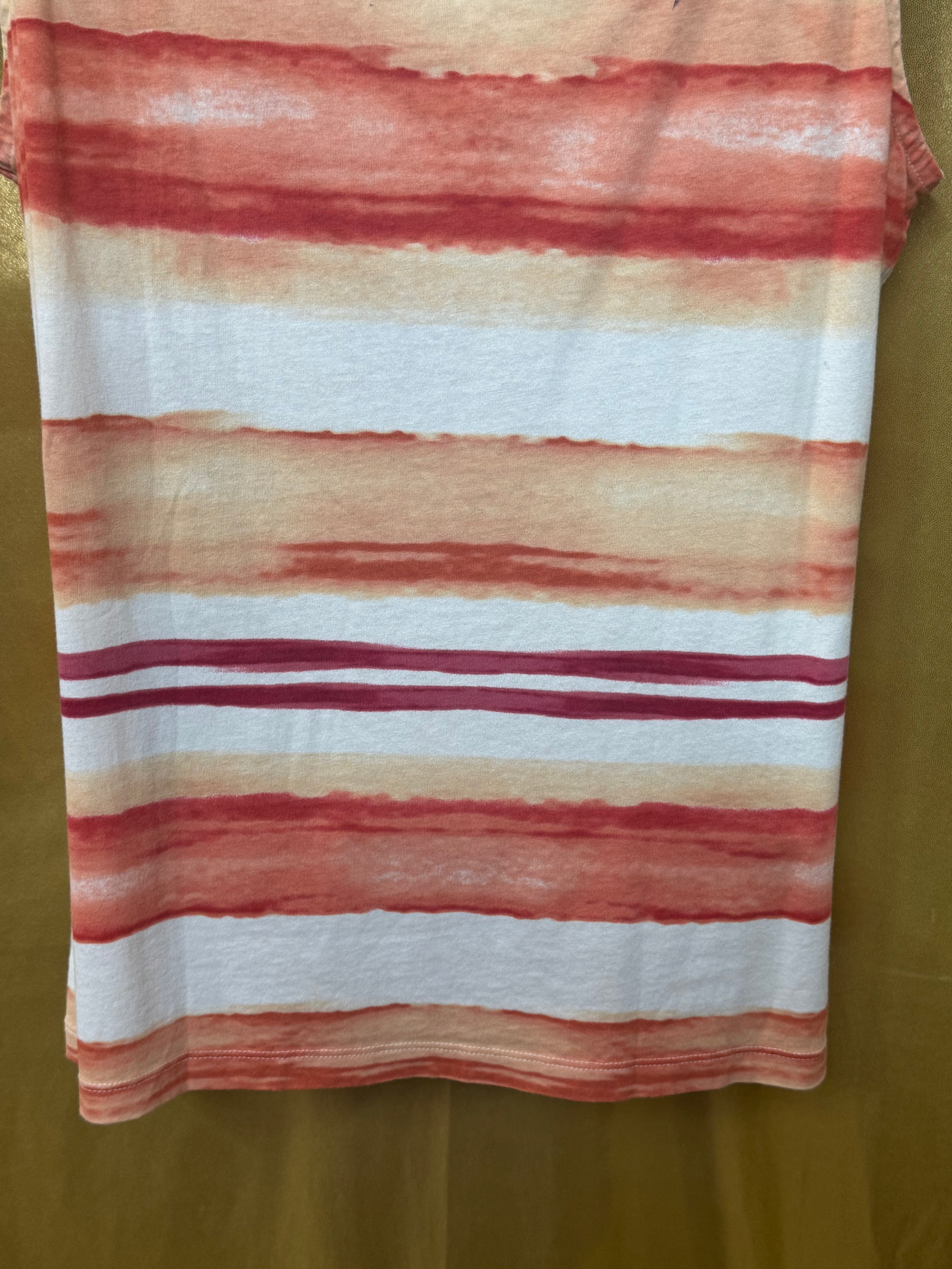 St. John’s Bay Striped Ruffle Scoop Neck Tank Top - Size L