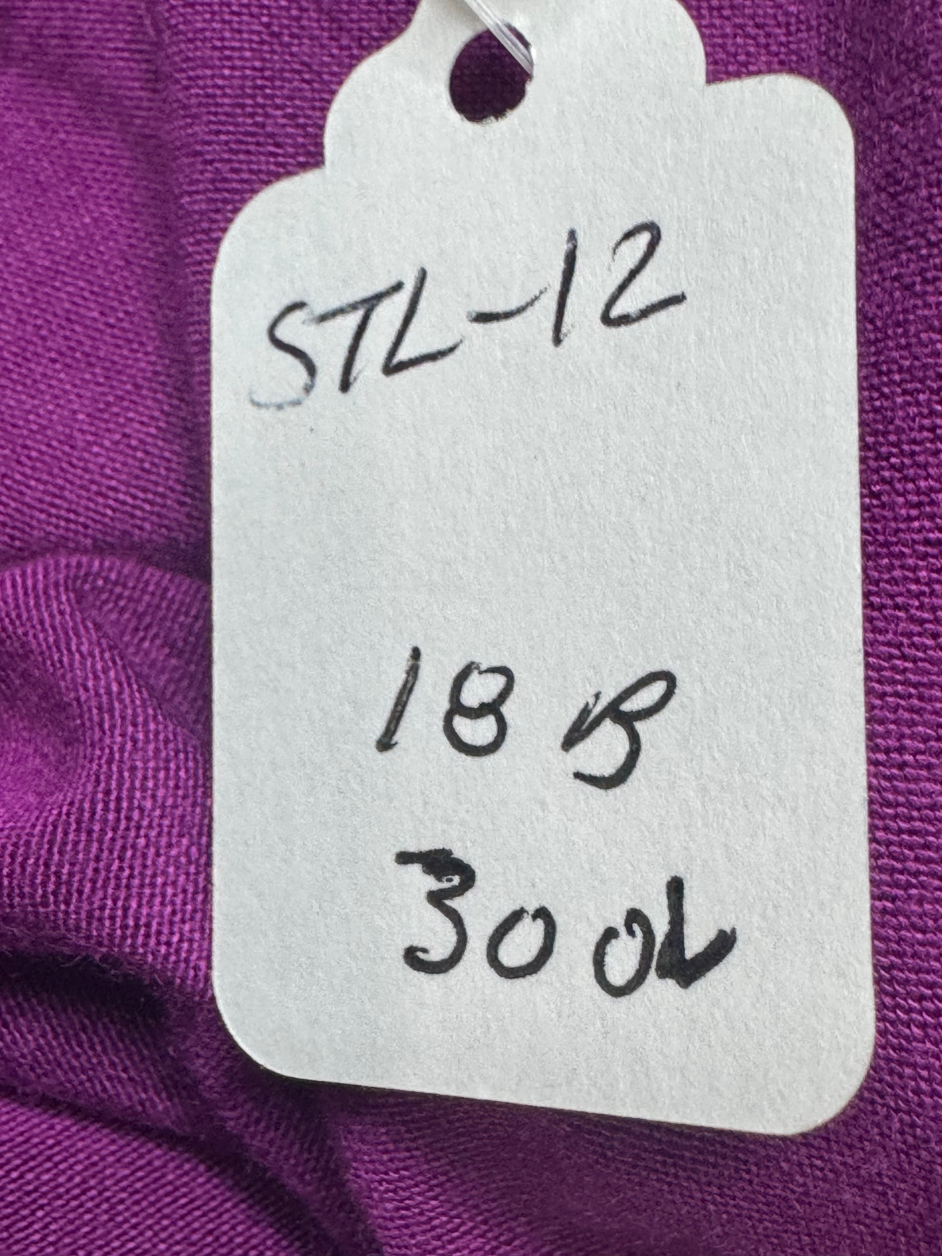 Olivia Moon Purple Cowl Neck Ruched Blouse Tunic - Size Large - Made in USA