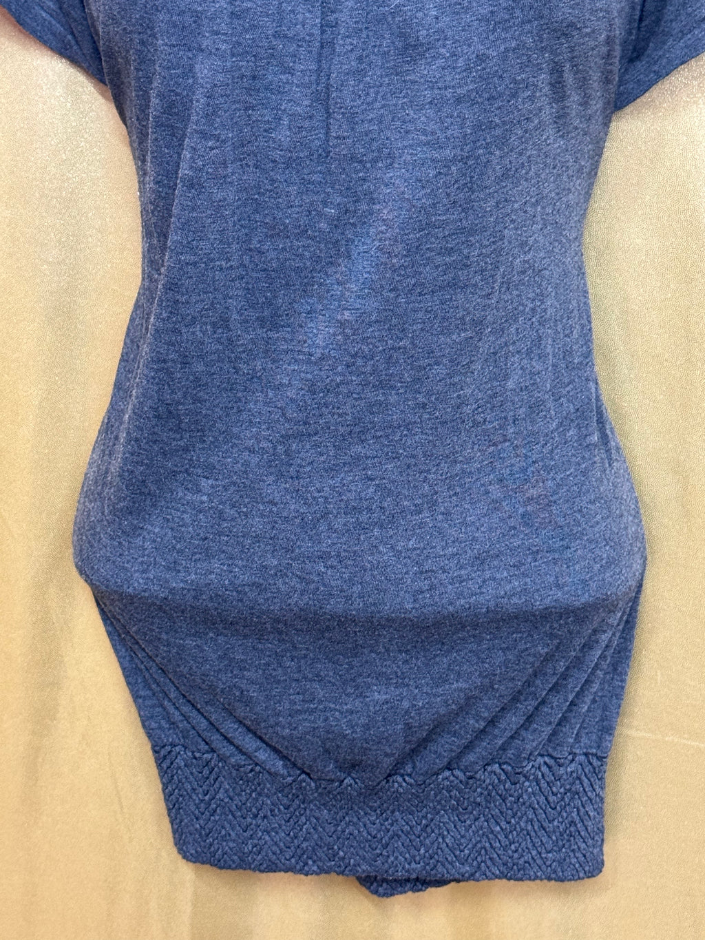 M. Rena Gray Square Neck Short Sleeve Knit Top Size L | Made in USA
