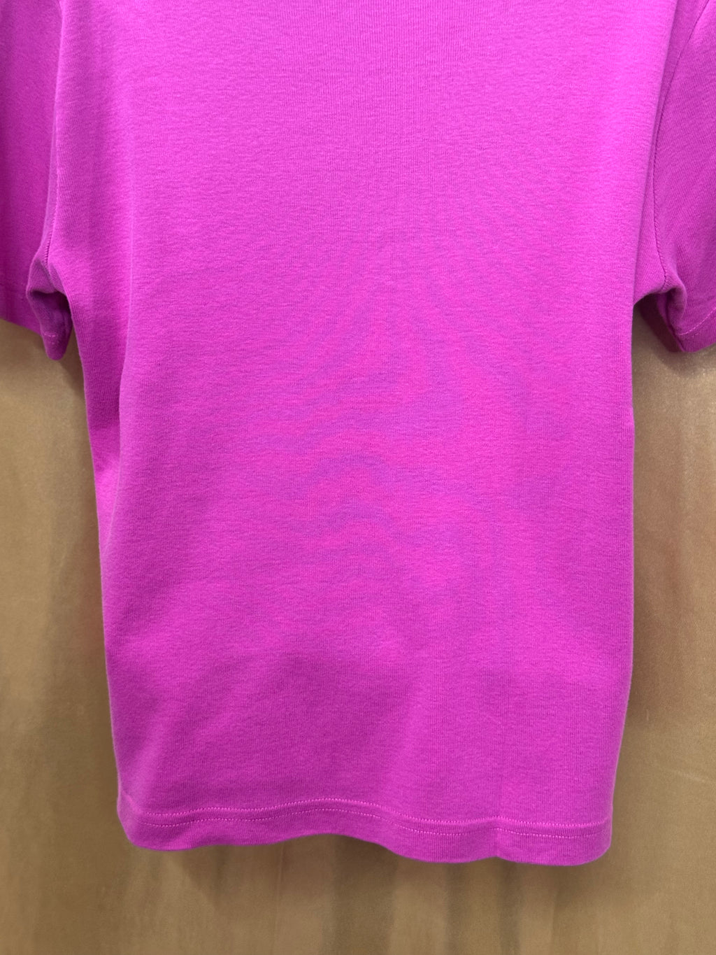 NY & Co New York & Company Magenta Pink Scoop Neck Blouse Top Cotton Size L