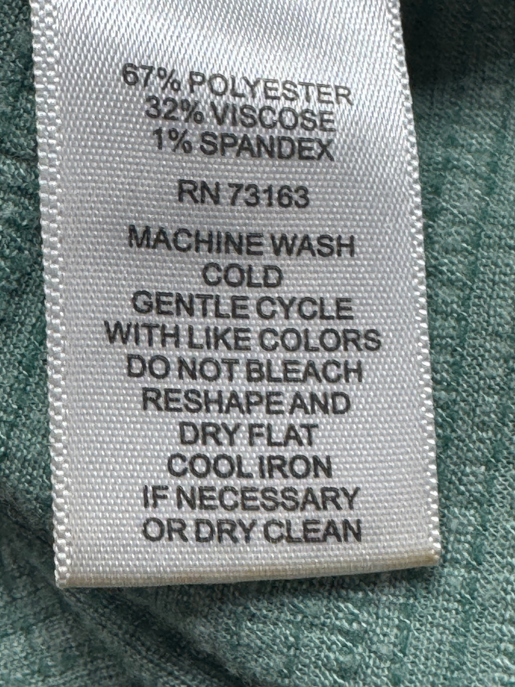 Cable & Gauge Blue Tie-Front Button Down Short Sleeve Top, Size Large
