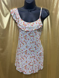 New Final Touch Boho Ruffled Floral Asymmetric Top - Made in USA