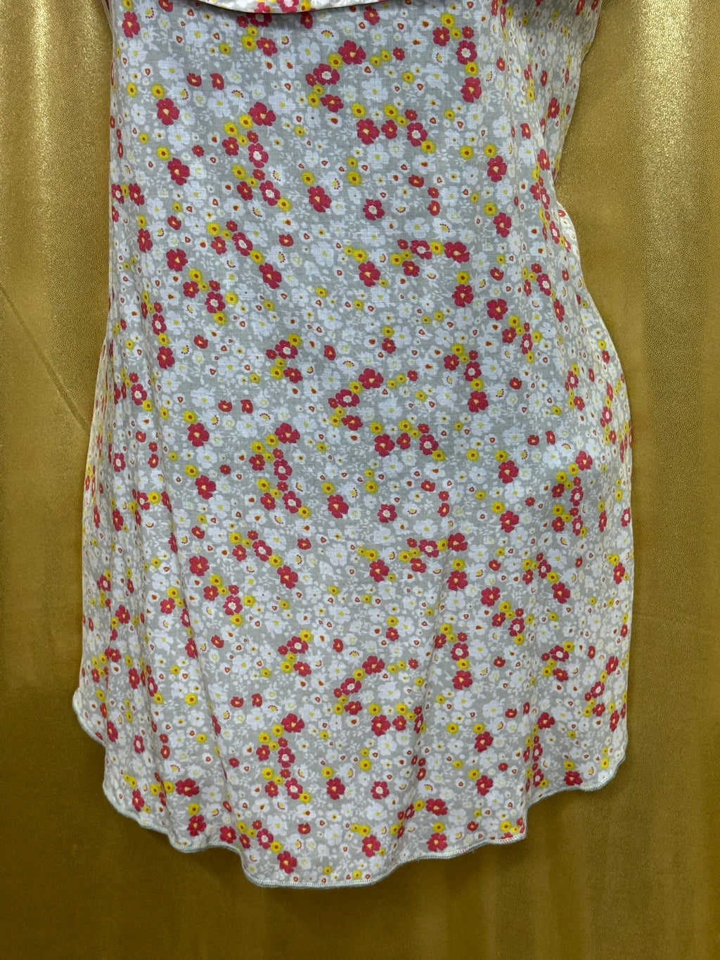 New Final Touch Boho Ruffled Floral Asymmetric Top - Made in USA