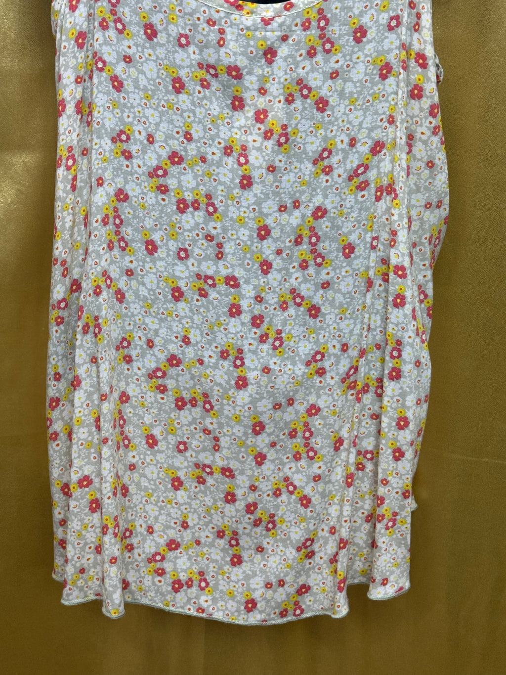 New Final Touch Boho Ruffled Floral Asymmetric Top - Made in USA