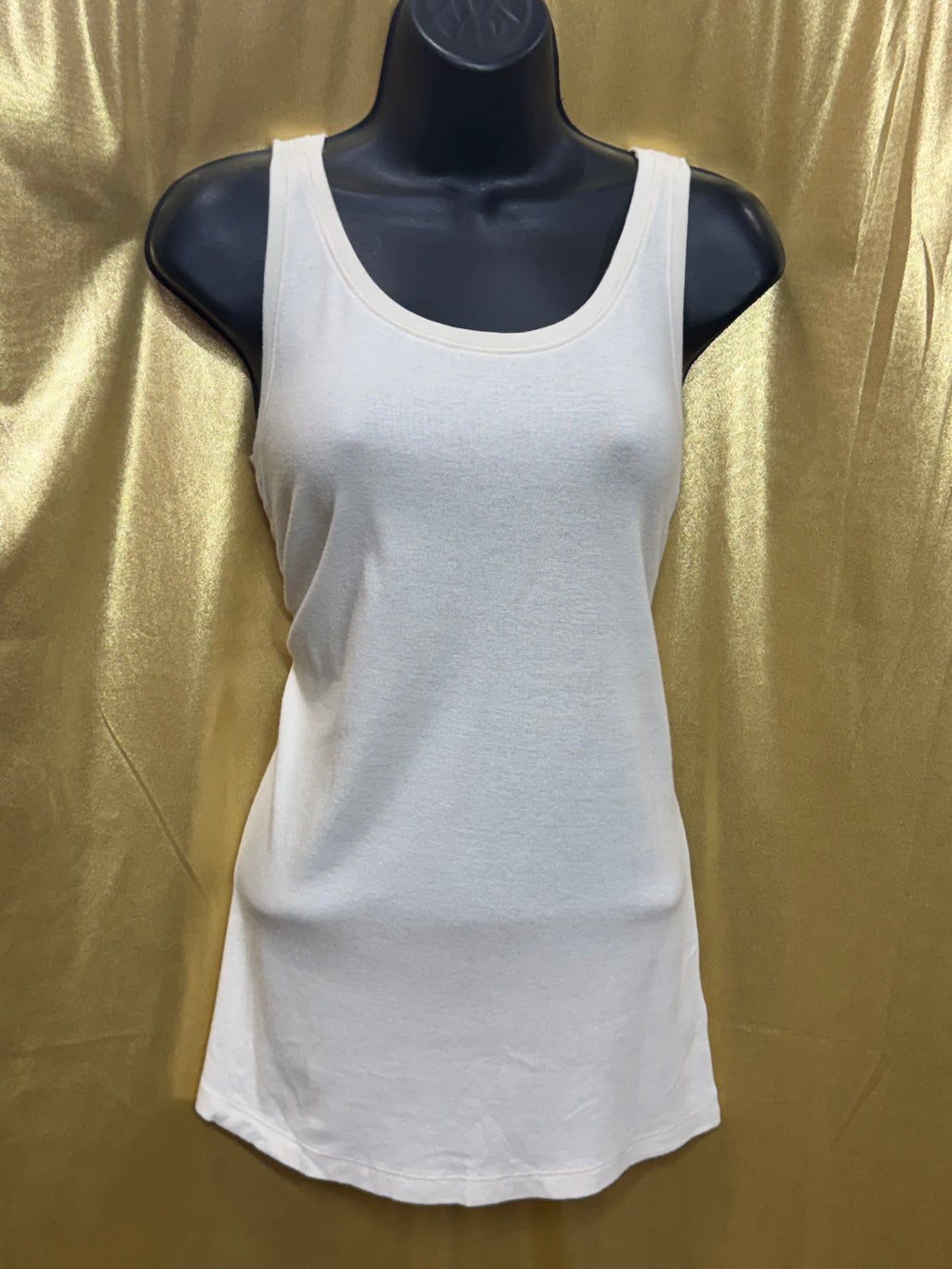 Riders by Lee Cream Scoop Neck Tank Top | Soft Cotton Modal Blend | Size M