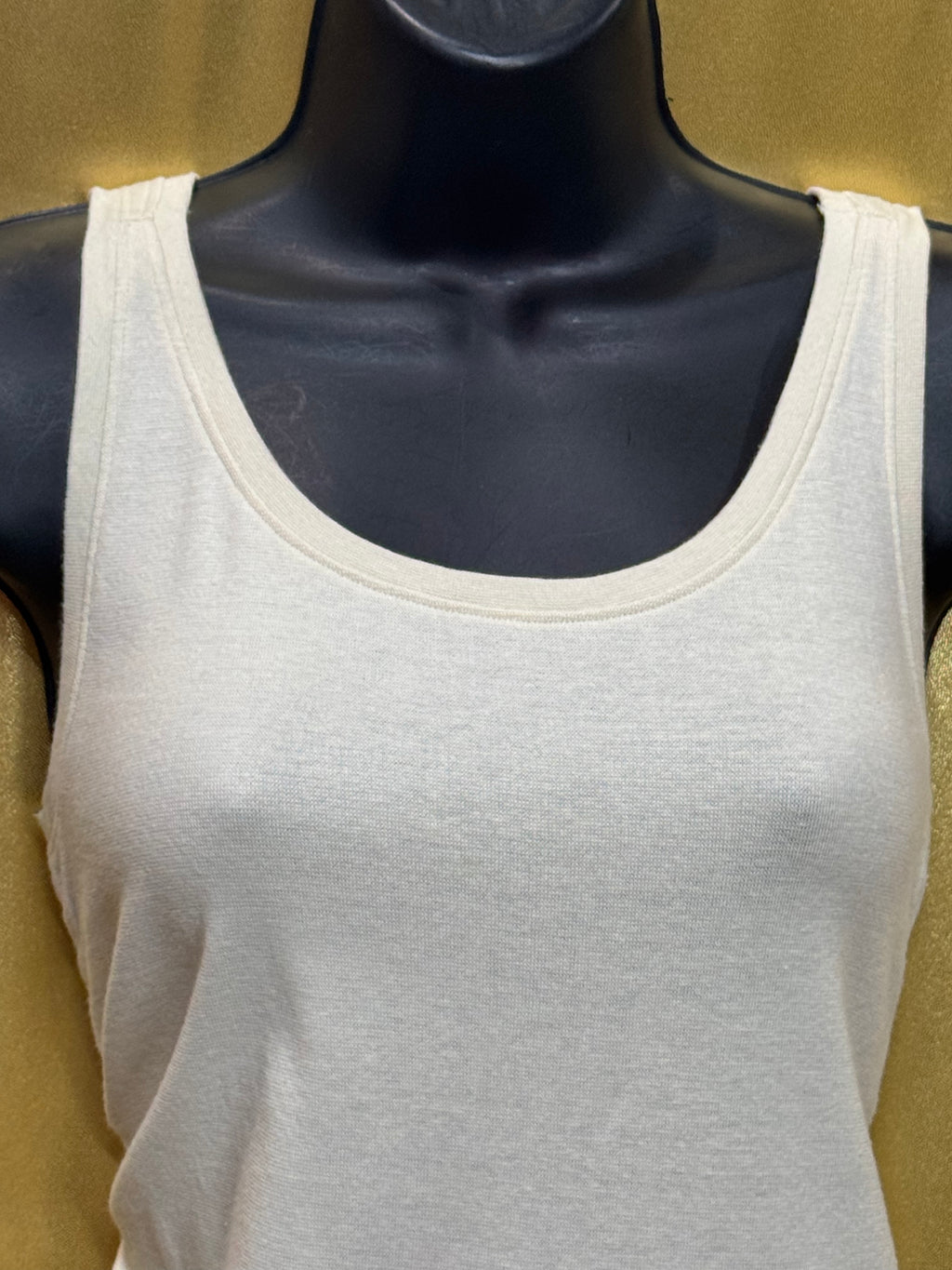 Riders by Lee Cream Scoop Neck Tank Top | Soft Cotton Modal Blend | Size M