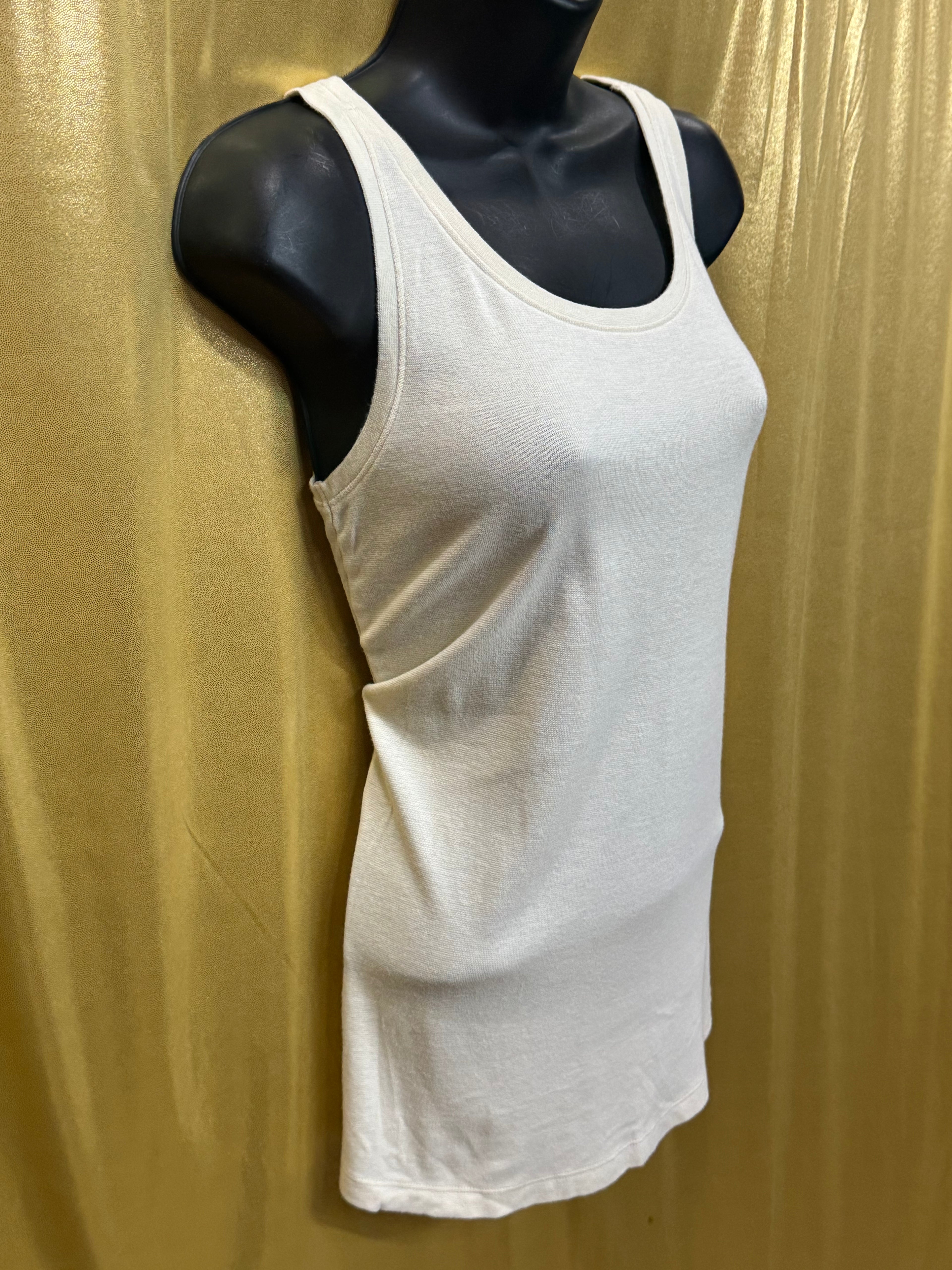 Riders by Lee Cream Scoop Neck Tank Top | Soft Cotton Modal Blend | Size M
