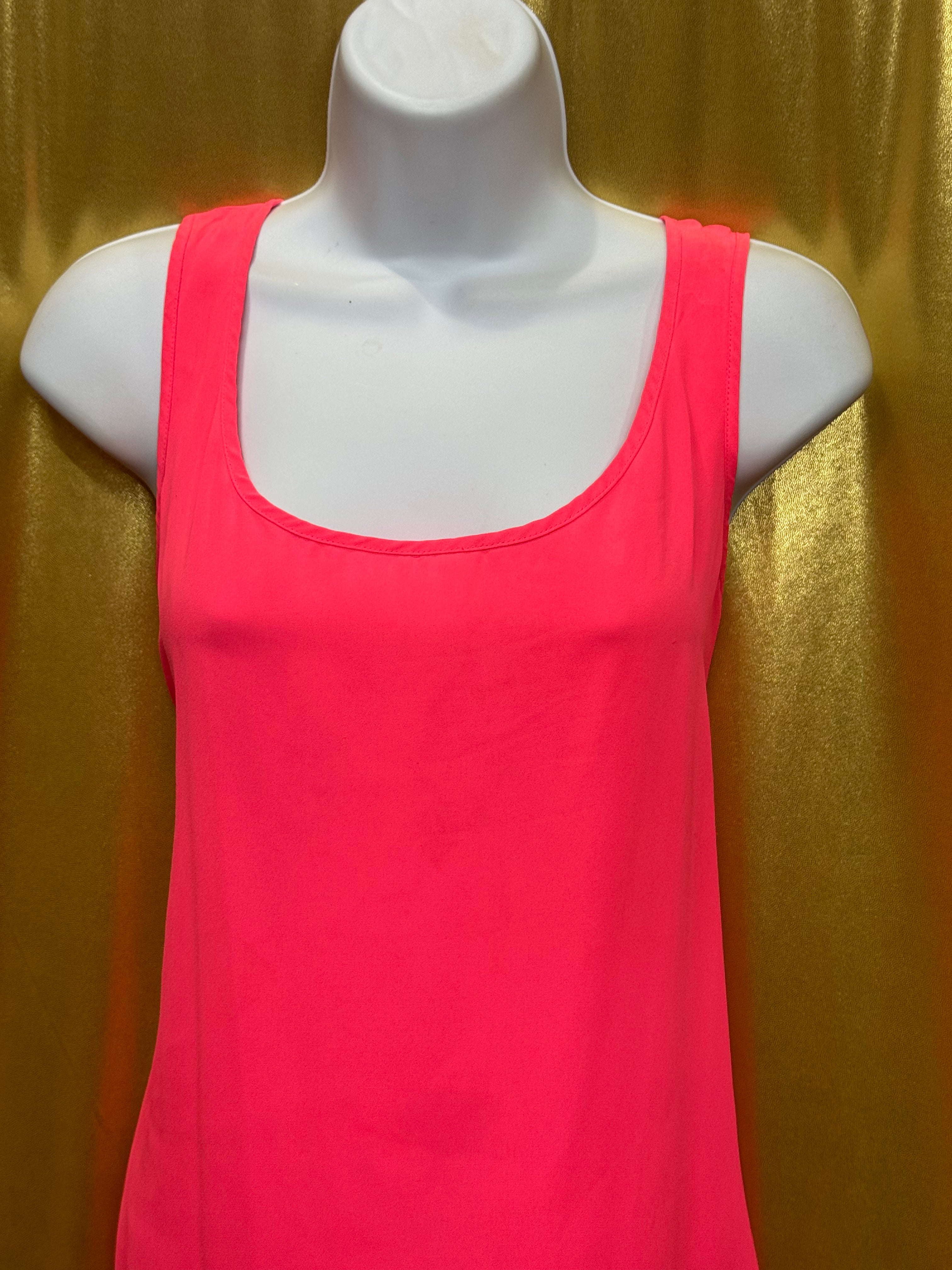 Express Hot Pink Wrap Back Tank Top Size L