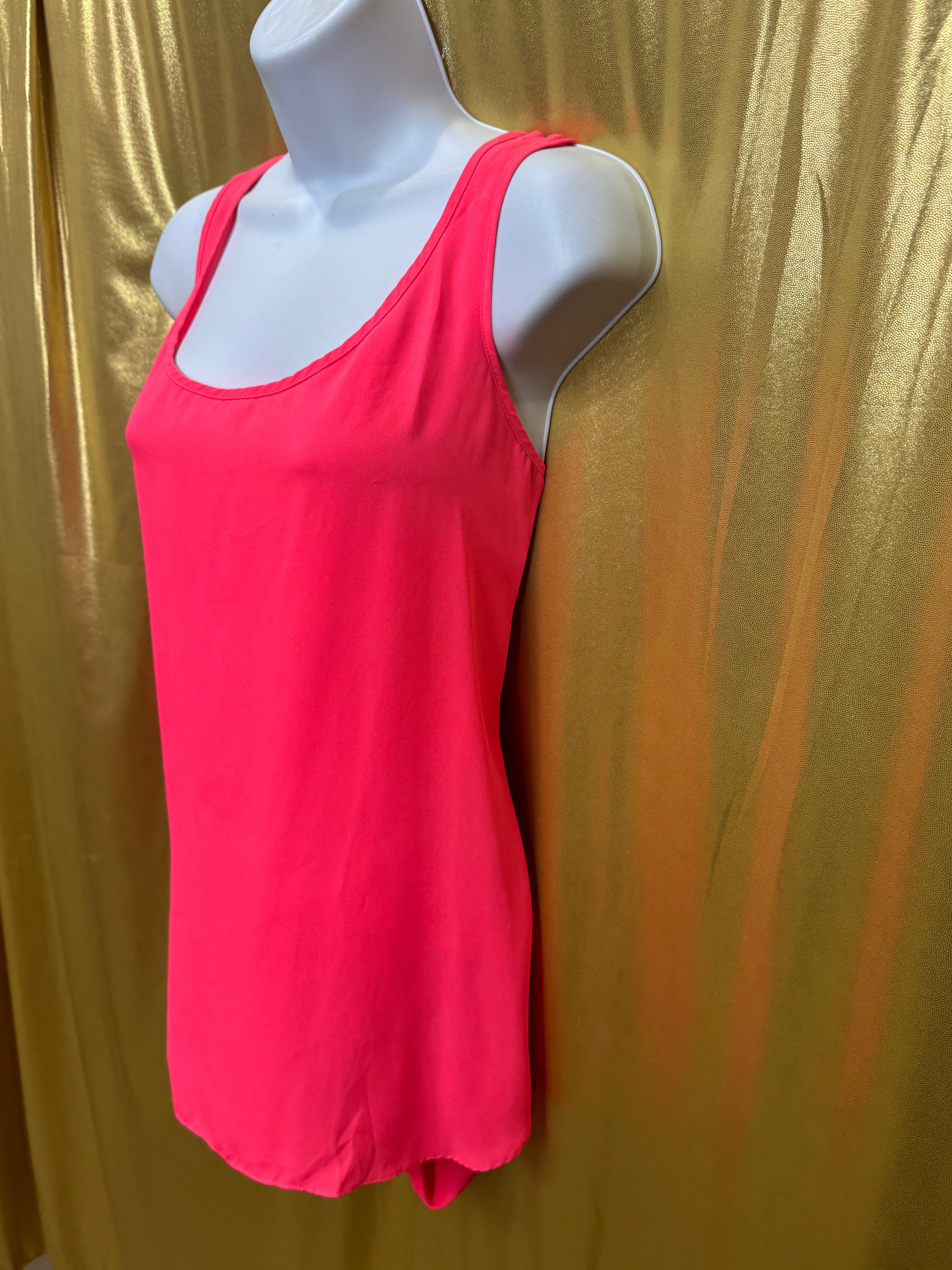 Express Hot Pink Wrap Back Tank Top Size L