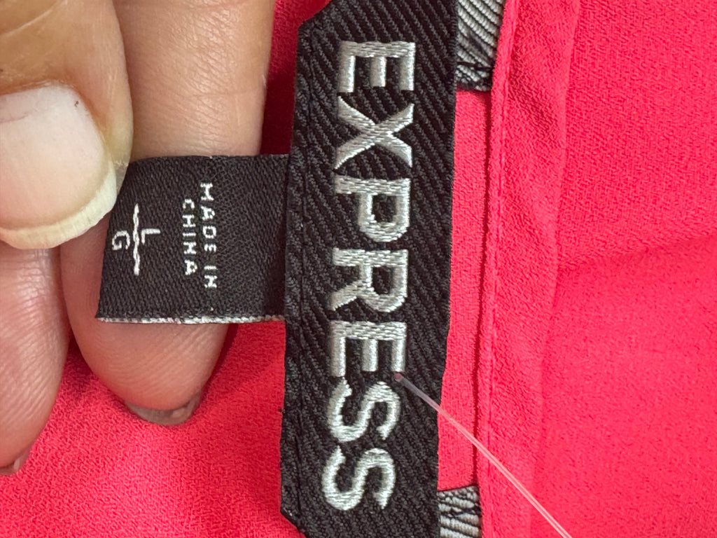 Express Hot Pink Wrap Back Tank Top Size L