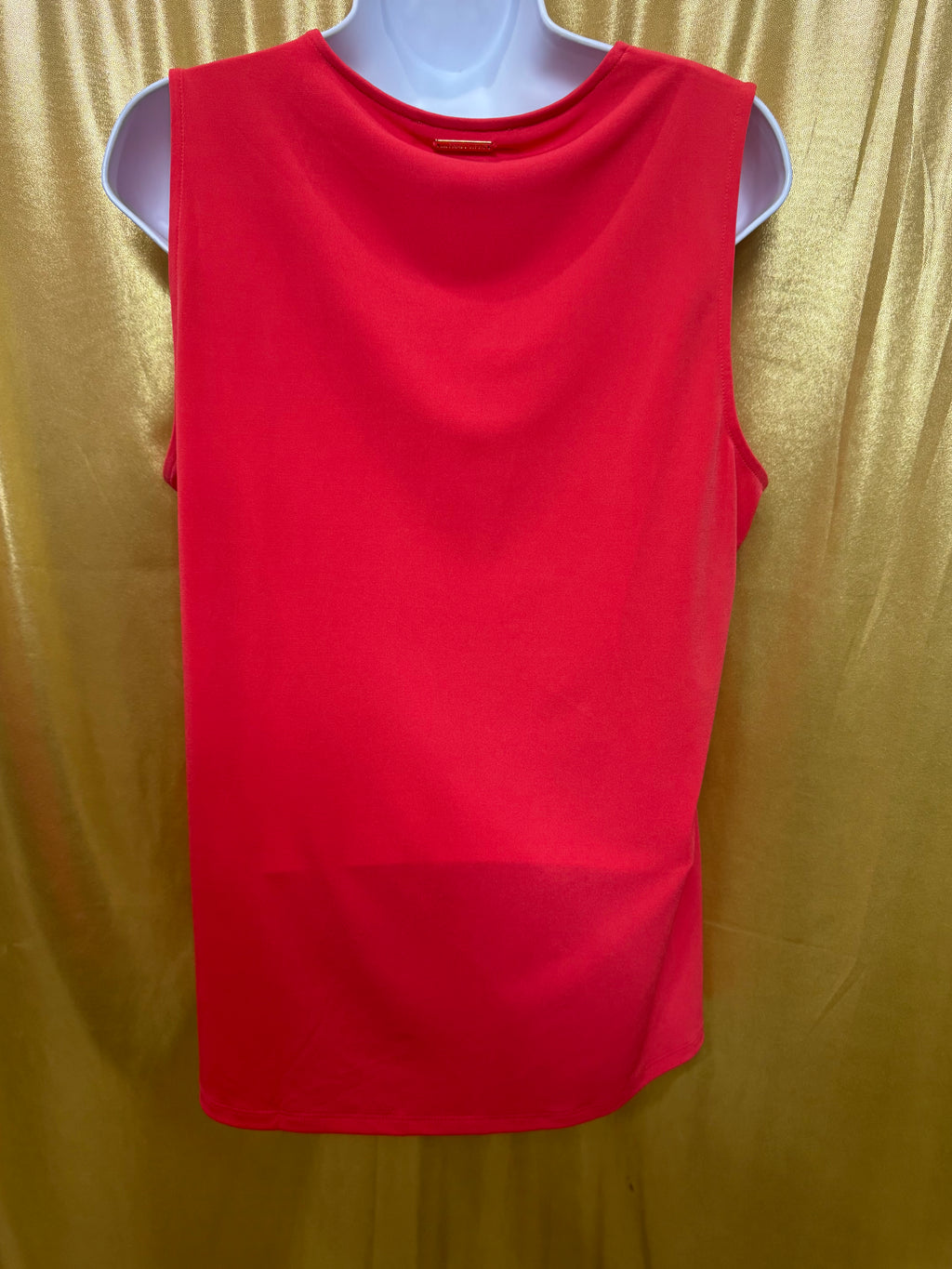 MICHAEL Michael Kors Red Lace-Up V-Neck Sleeveless Top Tank Size L