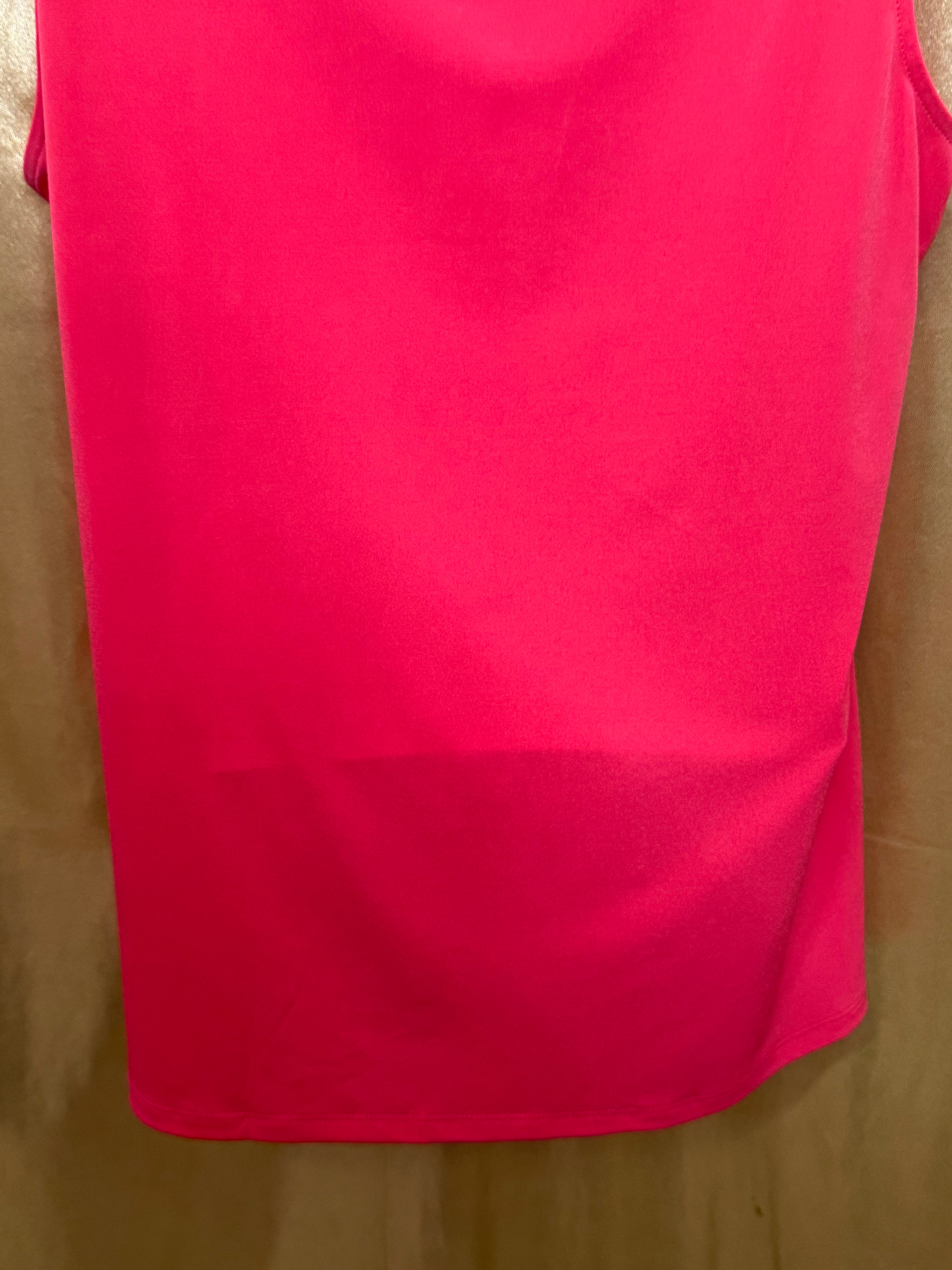 MICHAEL Michael Kors Red Lace-Up V-Neck Sleeveless Top Tank Size L