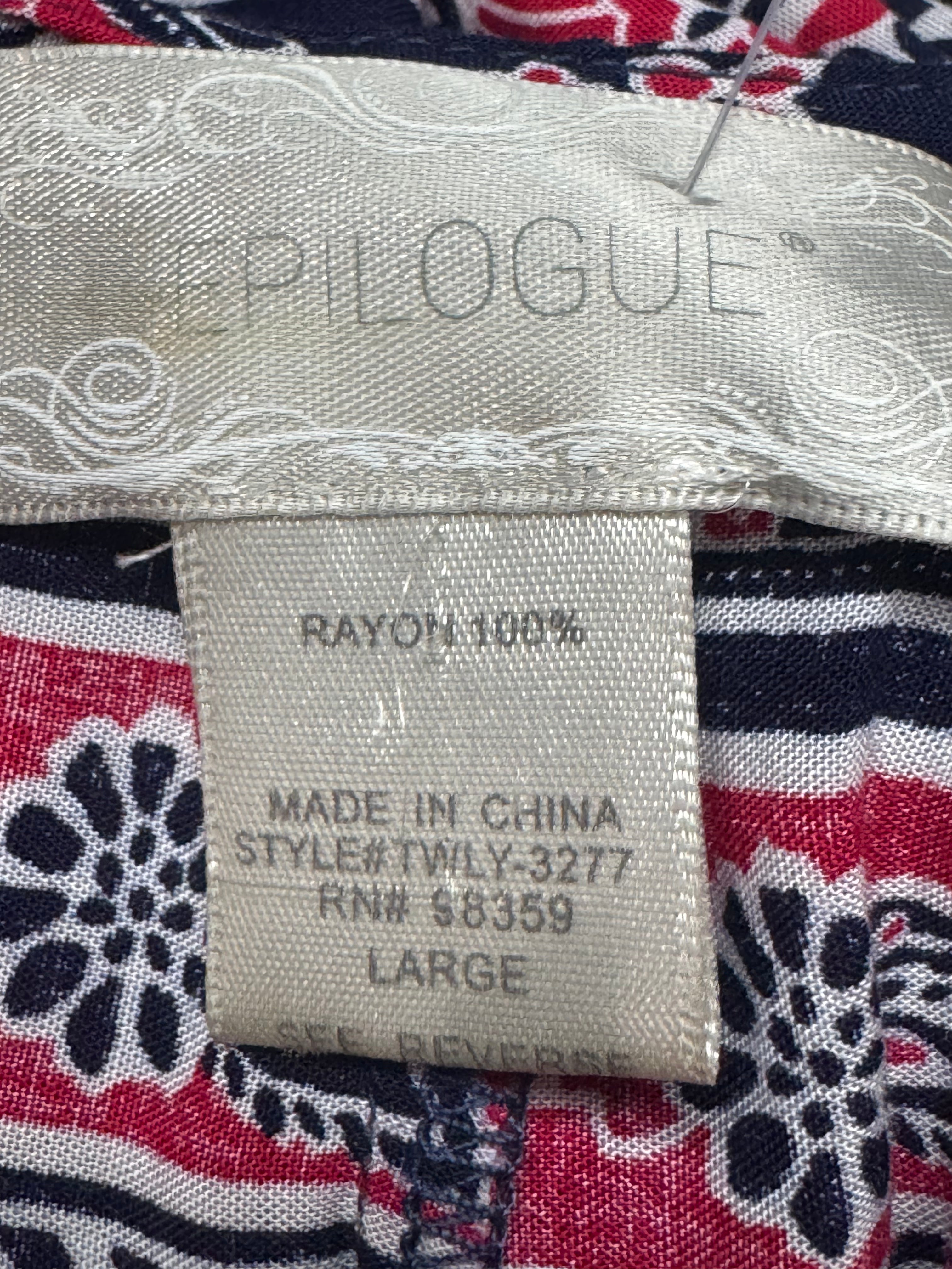 Epilogue Bohemian Geometric Floral Print Tank Top Tunic Knit Strap Size L