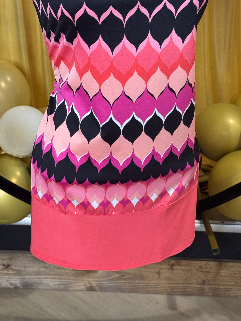 New Directions Pink & Black Sleeveless Blouse Sz XL