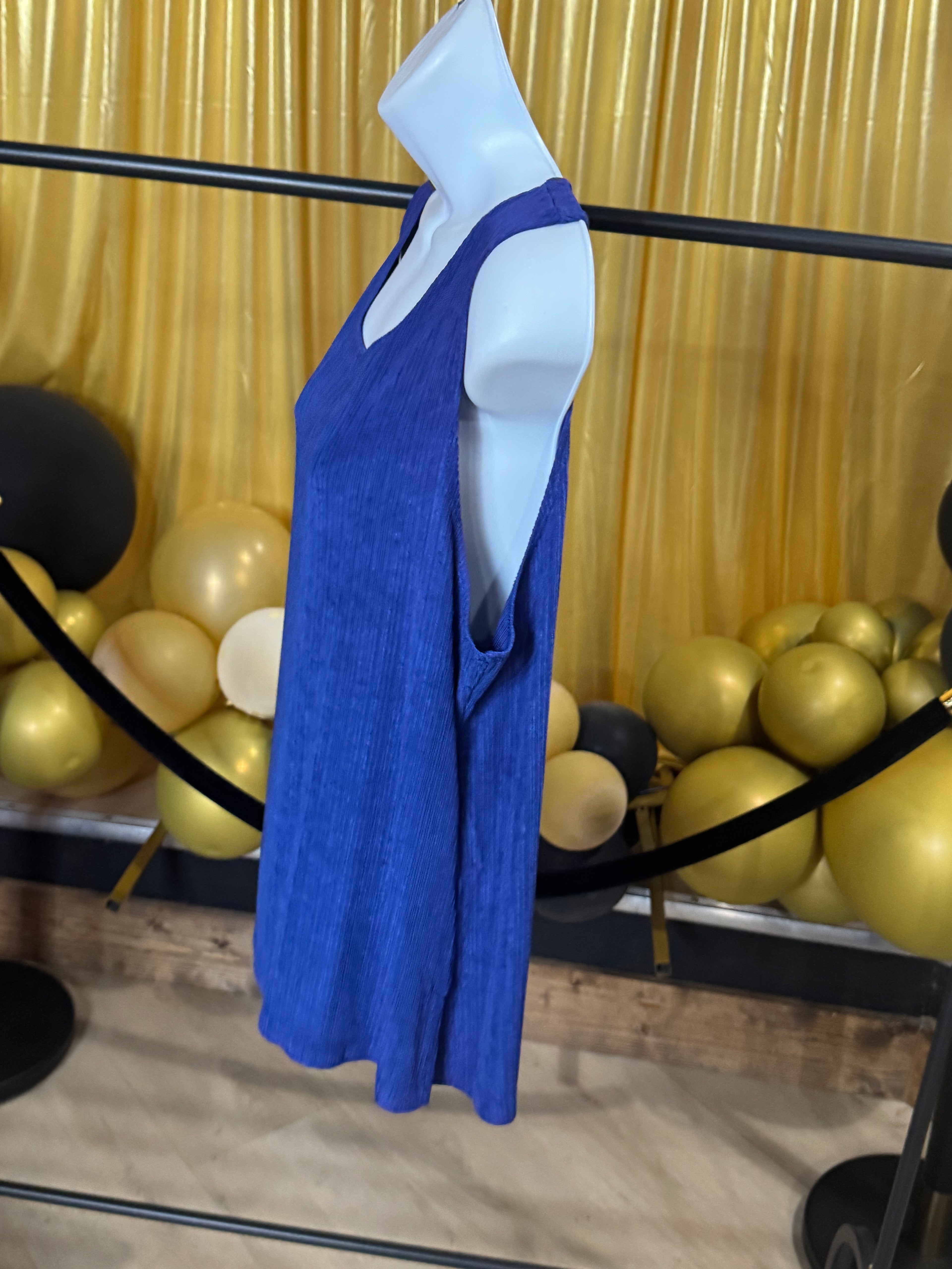Piccadilly Vintage Blue Sleeveless Blouse Sz XL