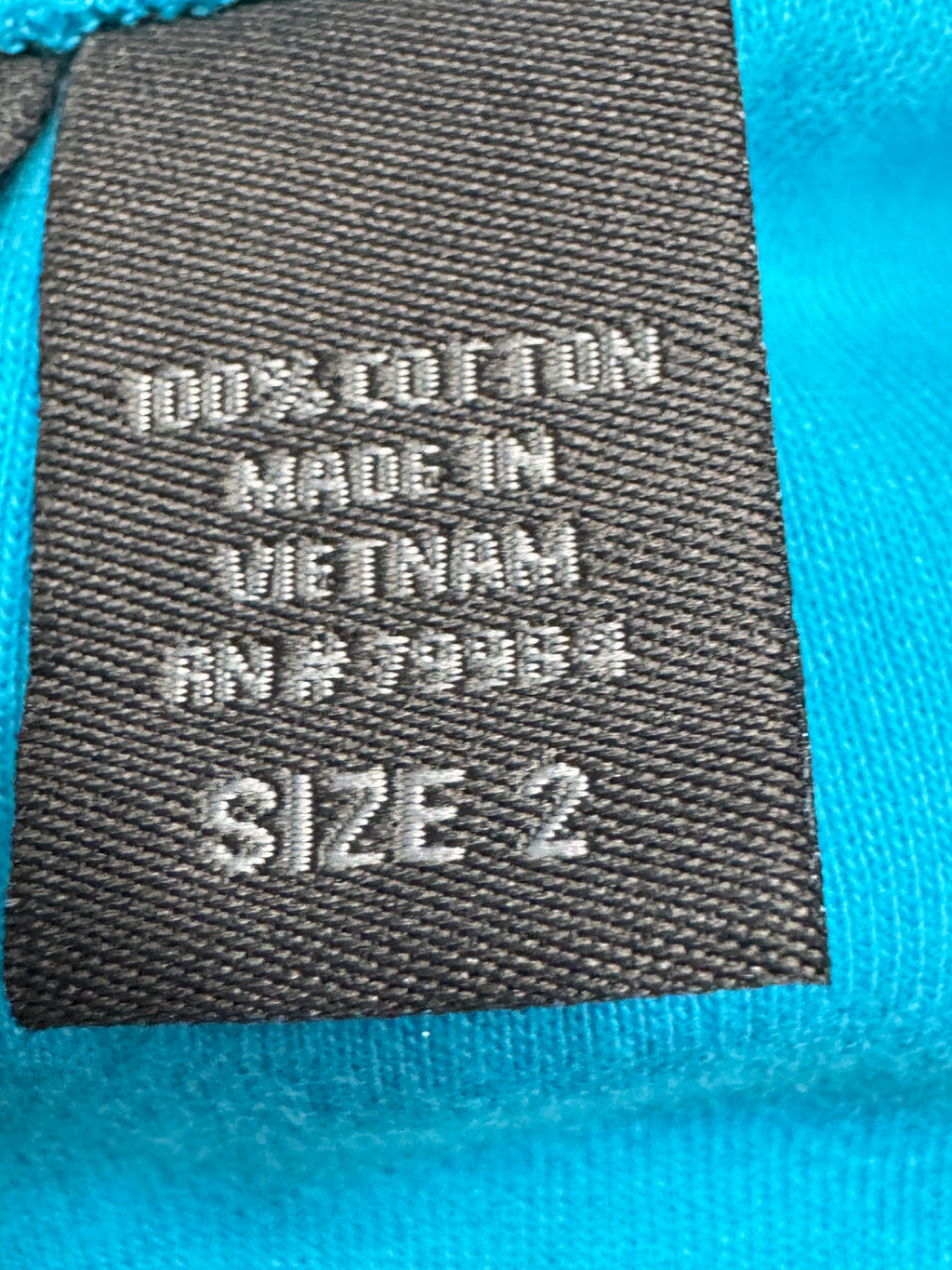 Chico's Additions Turquoise Scoop Neck Tank Top Size 2 / Large 100% Cotton