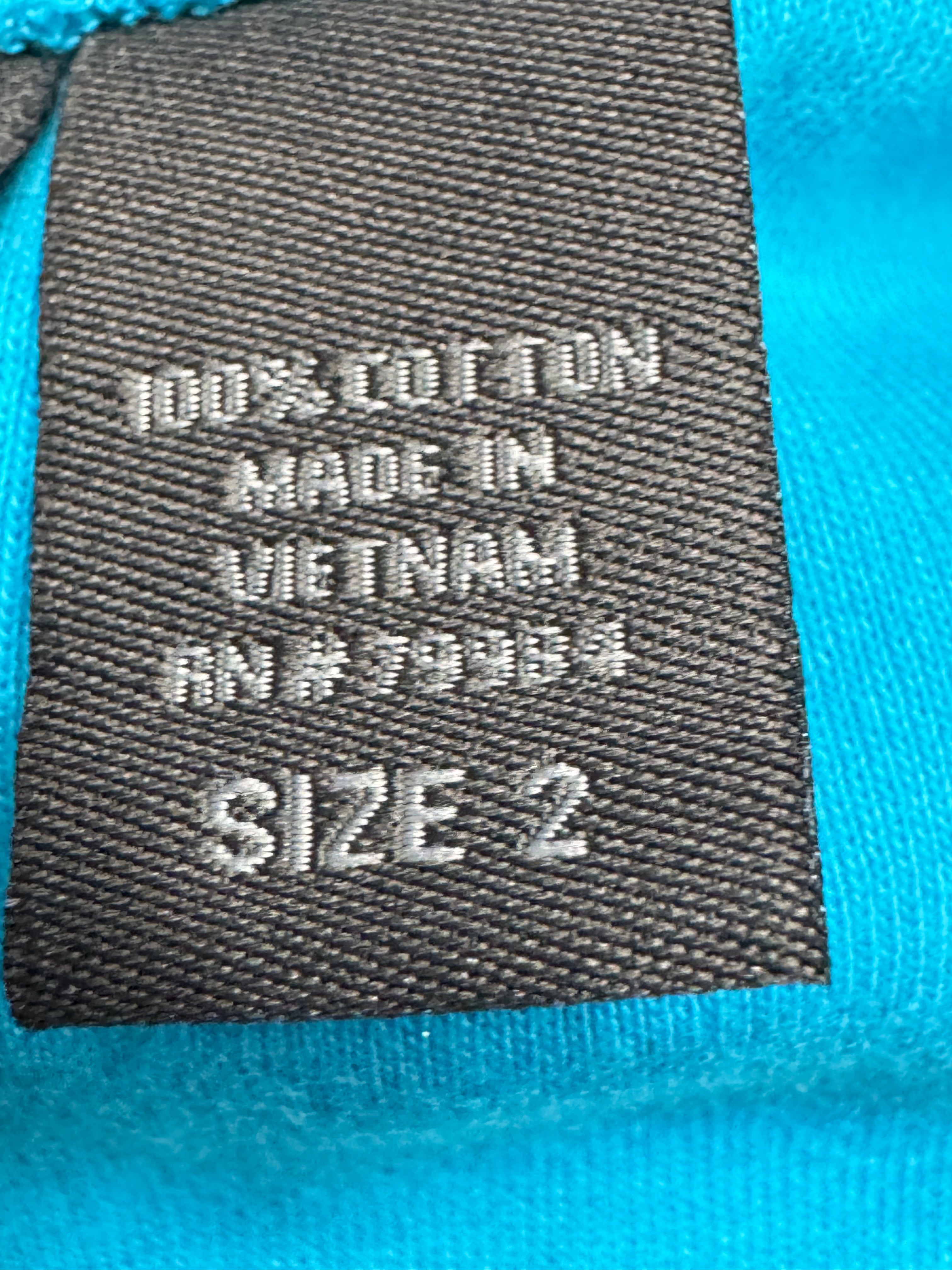Chico's Additions Turquoise Scoop Neck Tank Top Size 2 / Large 100% Cotton