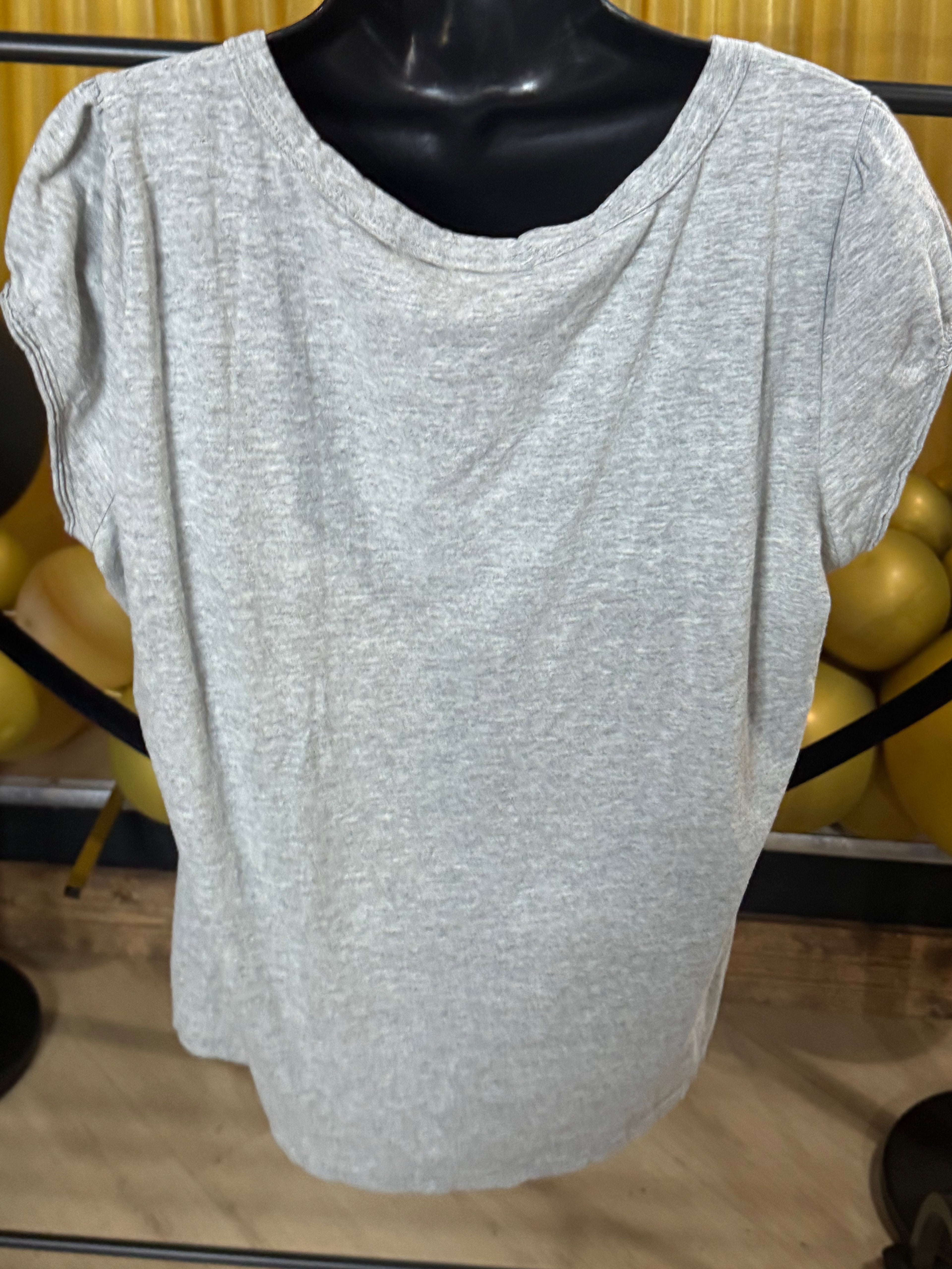 DKNY Gray & Blue Short Sleeve Tee Shirt Sz XL