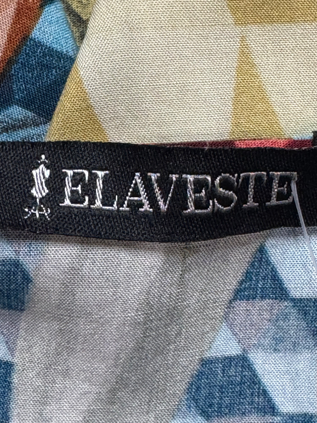 ELAVESTE Brazil Tropical Patchwork Tie-Front Cami Tank Top | Size Large (46)