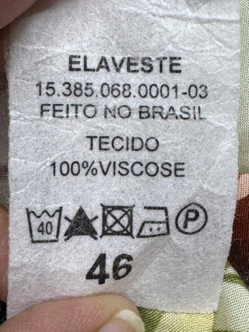 ELAVESTE Brazil Tropical Patchwork Tie-Front Cami Tank Top | Size Large (46)