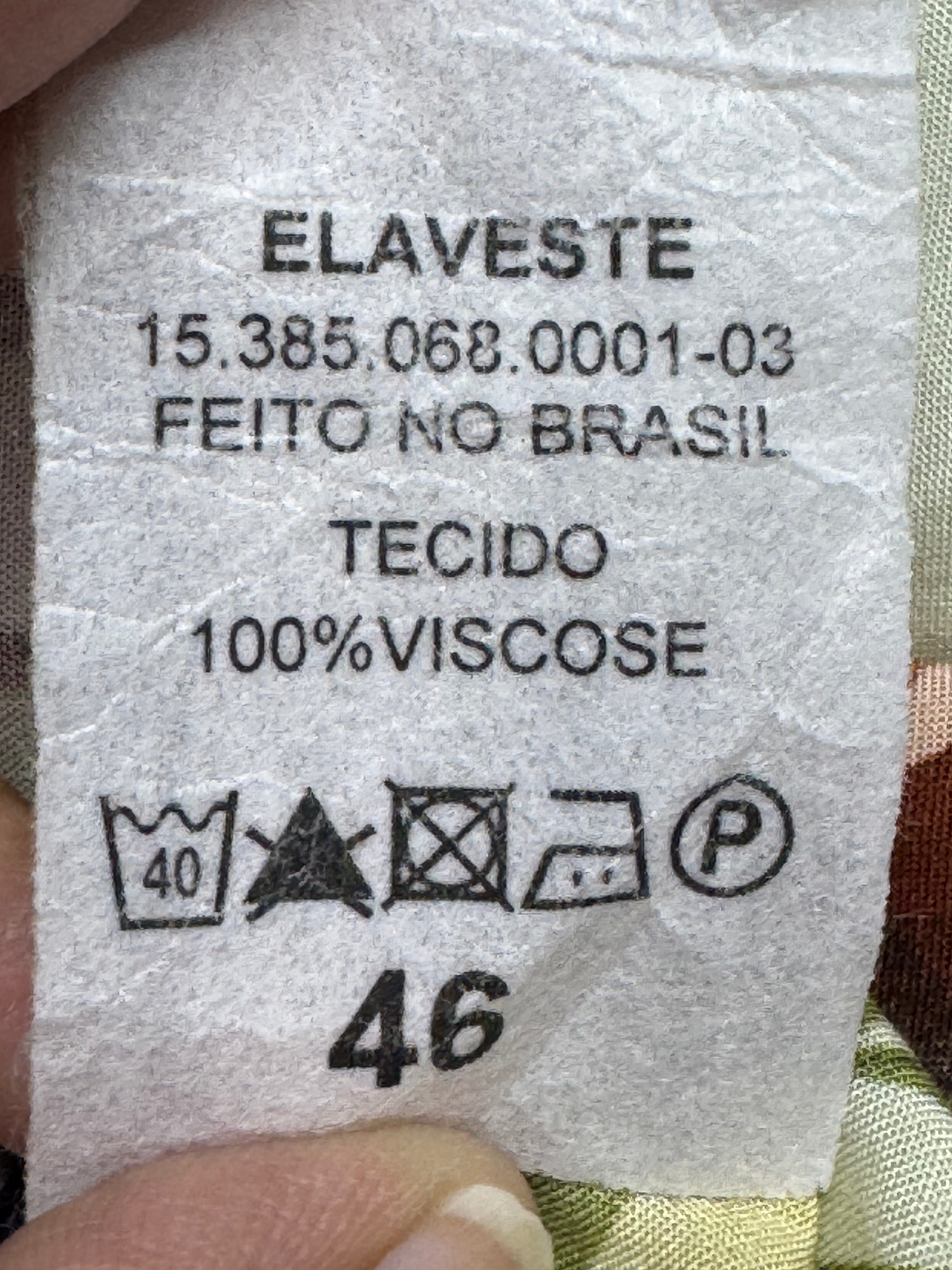 ELAVESTE Brazil Tropical Patchwork Tie-Front Cami Tank Top | Size Large (46)