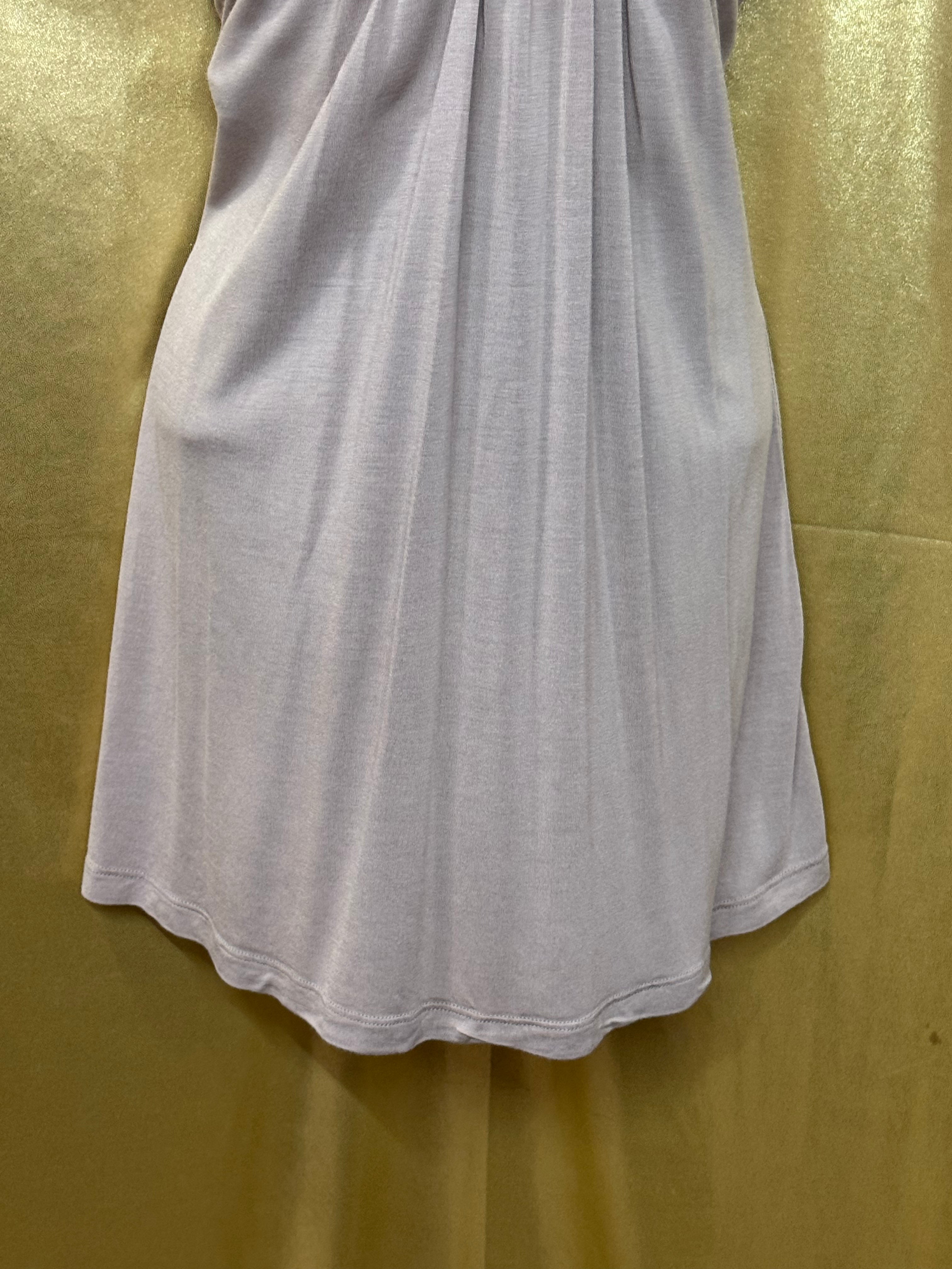Kenar Cream Modal Babydoll Tunic Top Crochet Beaded Neckline Size Large
